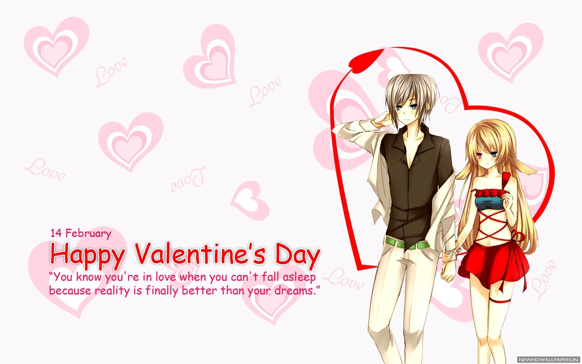 Anime Love Couple Hearts 2015 HQ Photo. Home Â Valentine's Day Â