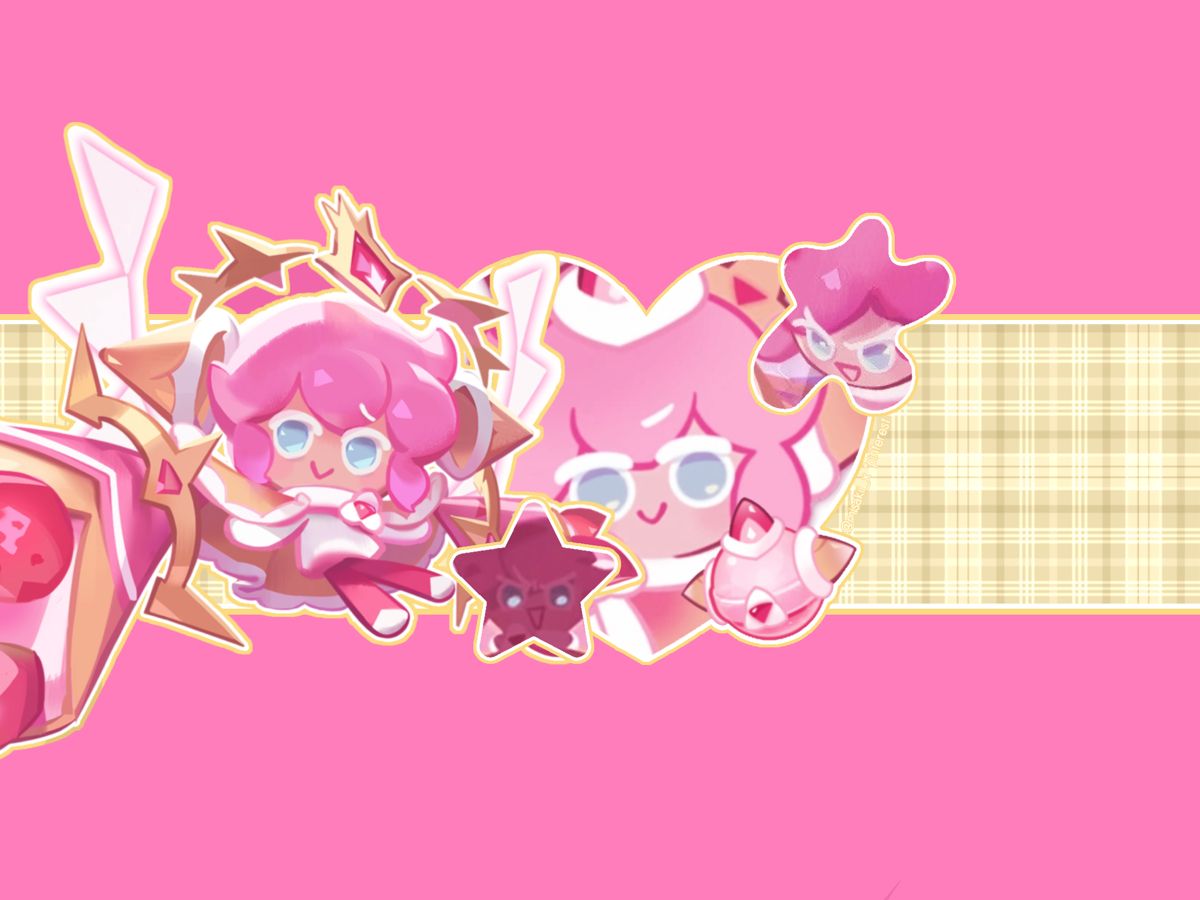✰್ ┊strawberry crepe cookie wallpaper. Strawberry crepes, Wallpaper, Cookie run