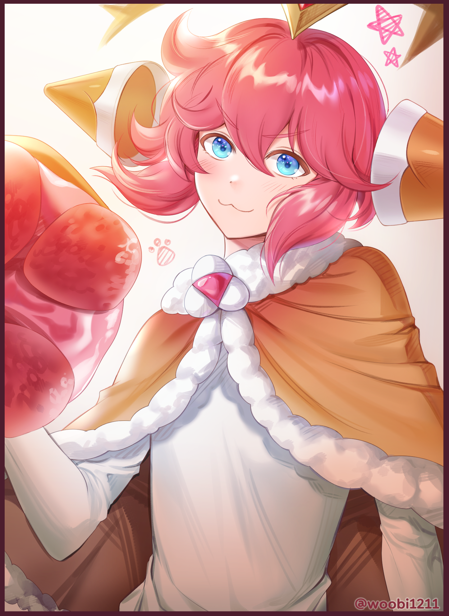 strawberry crepe cookie (cookie run) drawn by ubi_(ekdus6080)
