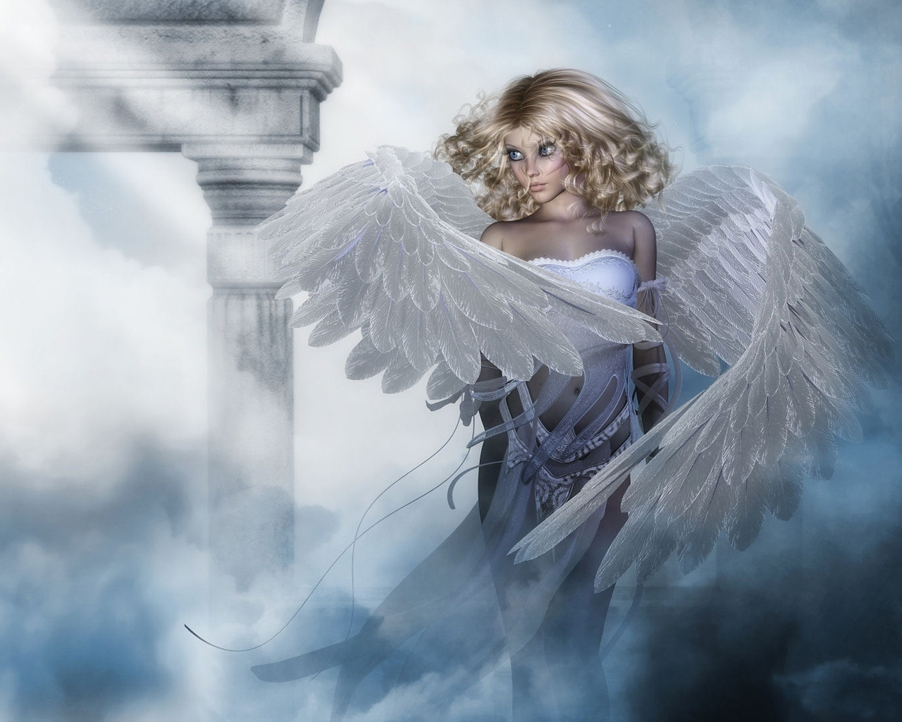 Beautiful Angel in Heaven Wallpaper​-Quality Free Image and Transparent PNG Clipart