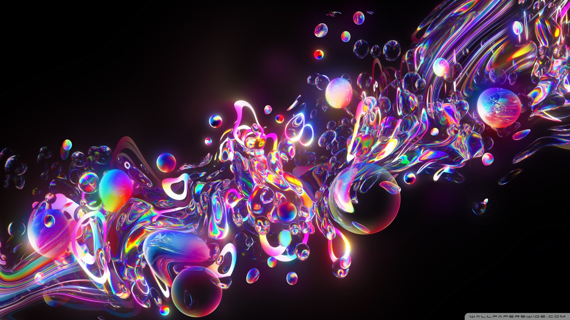 Colorful Iridescent Bubbles Ultra HD Desktop Background Wallpaper for: Multi Display, Dual & Triple Monitor