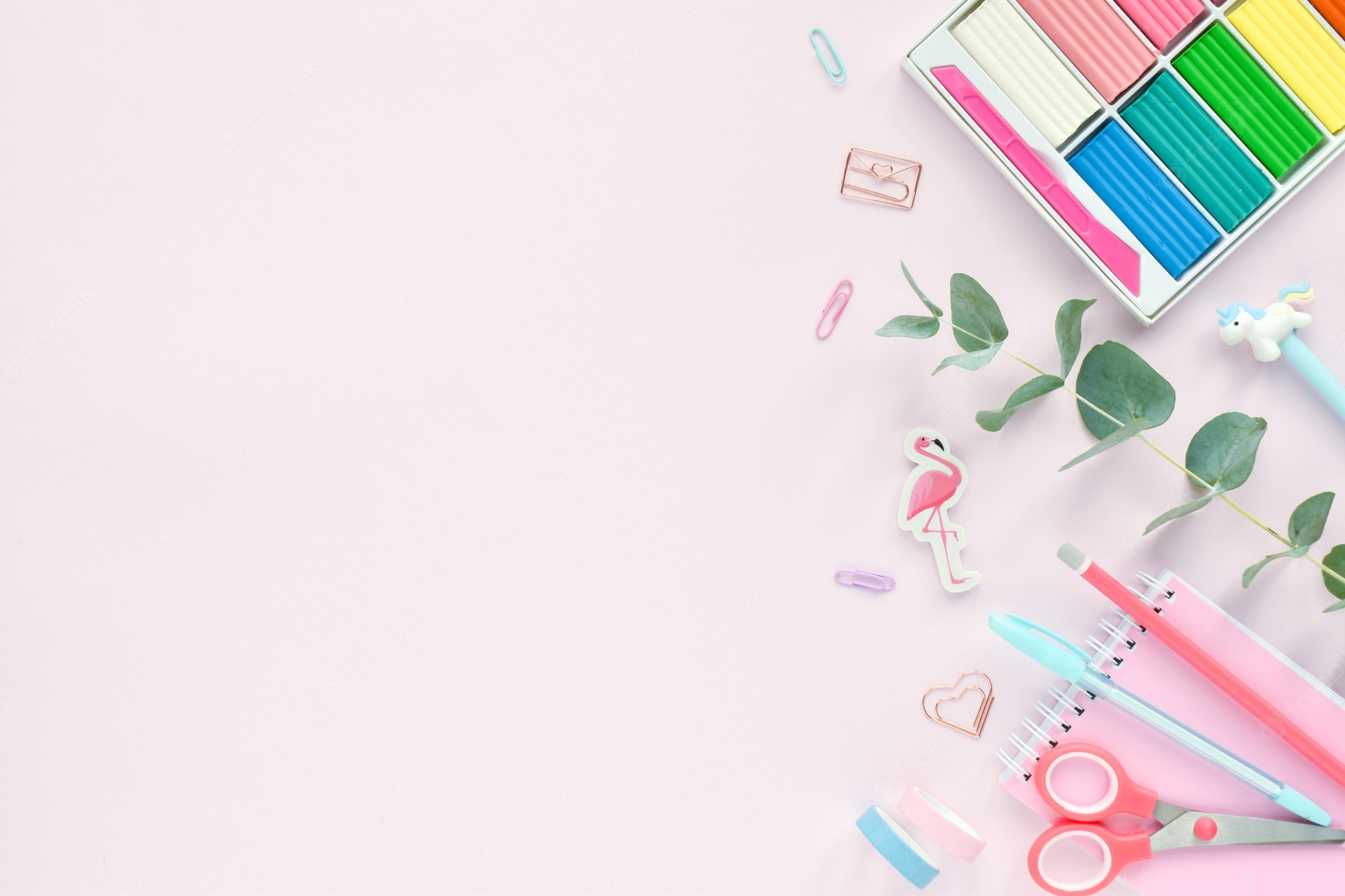 Premium Photo. A Frame Of Pastel Colored School Supplies On A Pink Background, A Place For Text. Back To The School. Office Supplies. Flat Lay, Top View, Copy Space