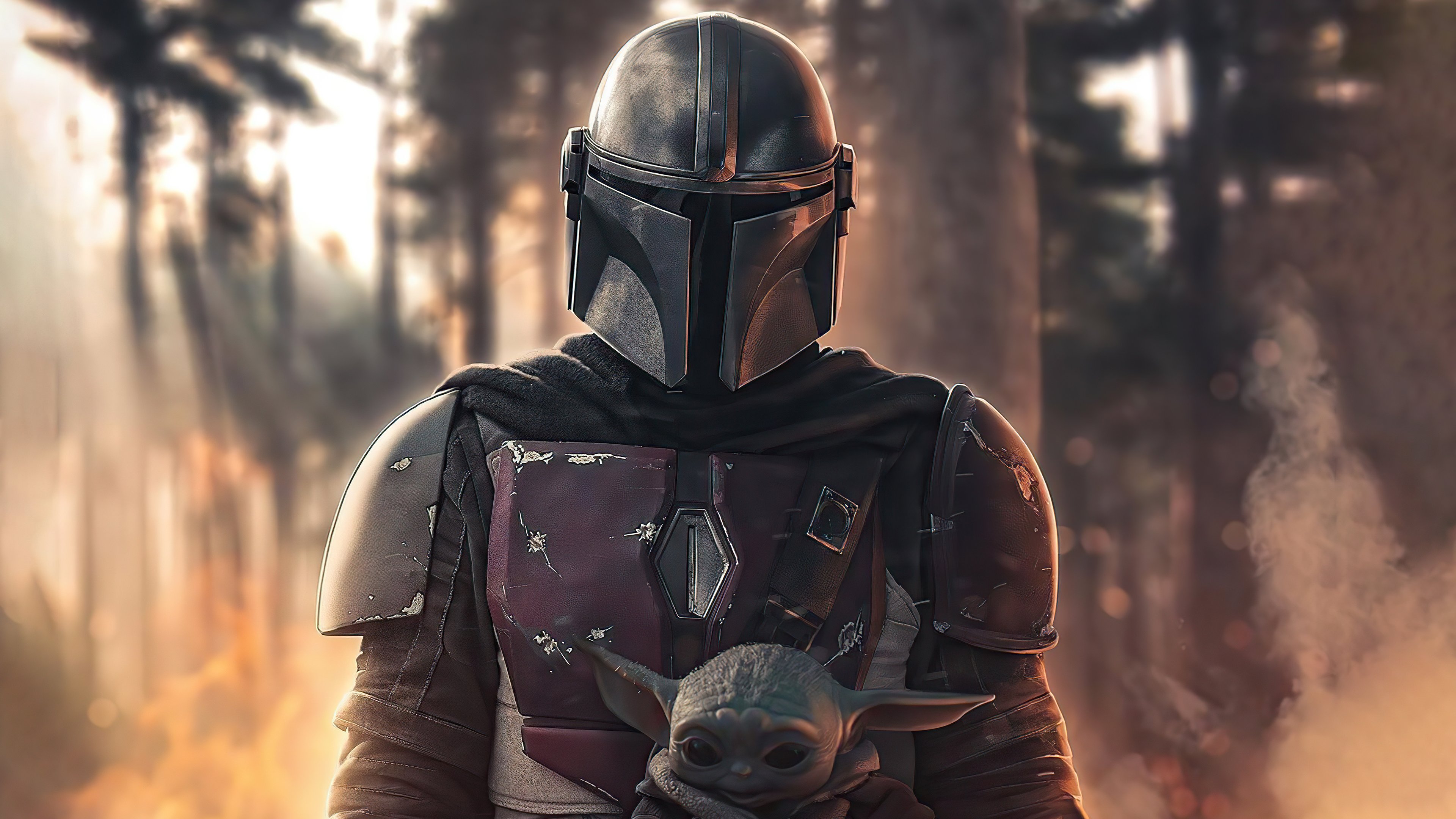 Removed the text from the new Dark Saber Mandalorian Season 3 poster to  make a Mobile Wallpaper  riphonewallpapers