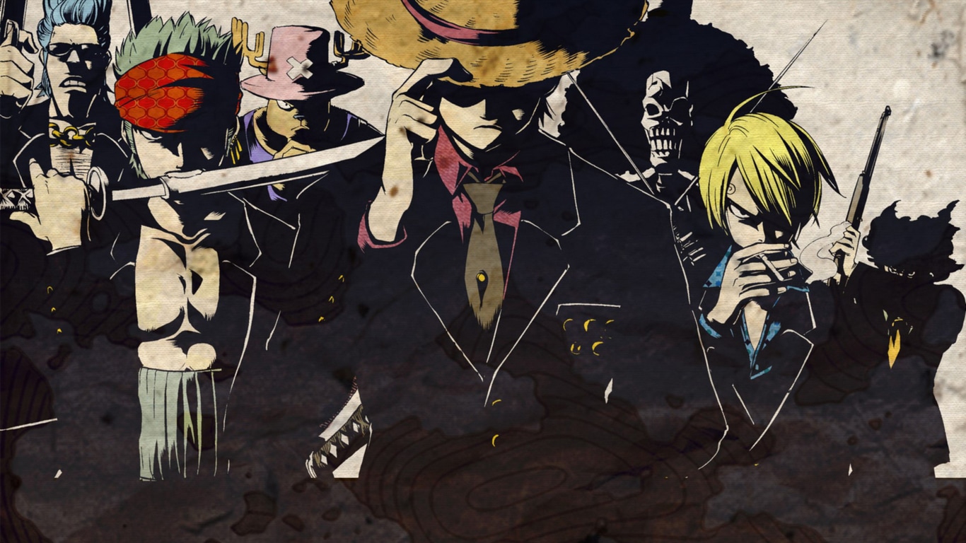 Wallpaper / anime, One Piece, Monkey D. Luffy, Roronoa Zoro, Sanji free download