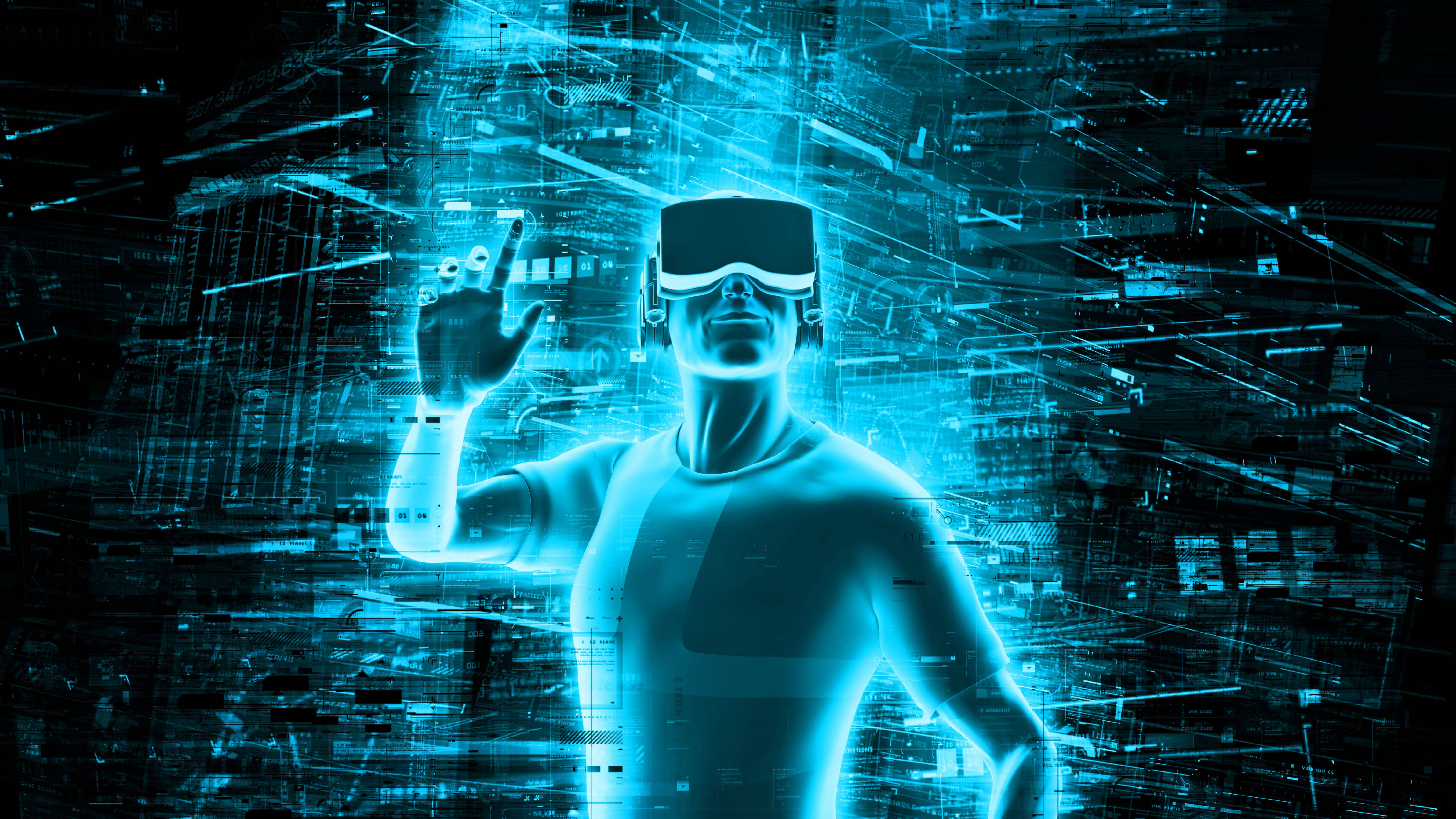 Download Human Hologram Technology Wallpaper