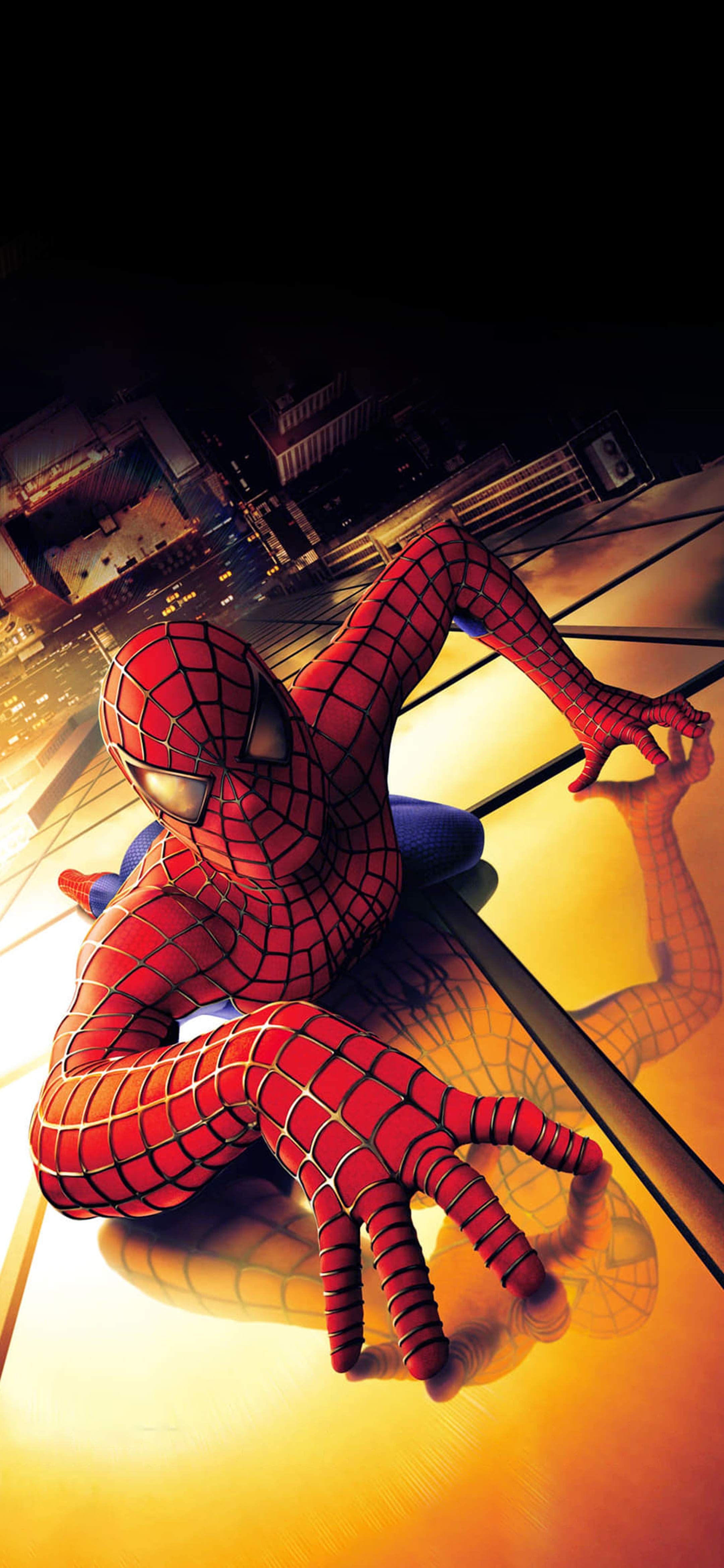 Removed The Text From The Posters For Sam Raimi's Spider Man And Converted Them Into A Mobile Wallpaper Format And Filled In The Gaps. [2160 X 3840] [2160 X 4677]