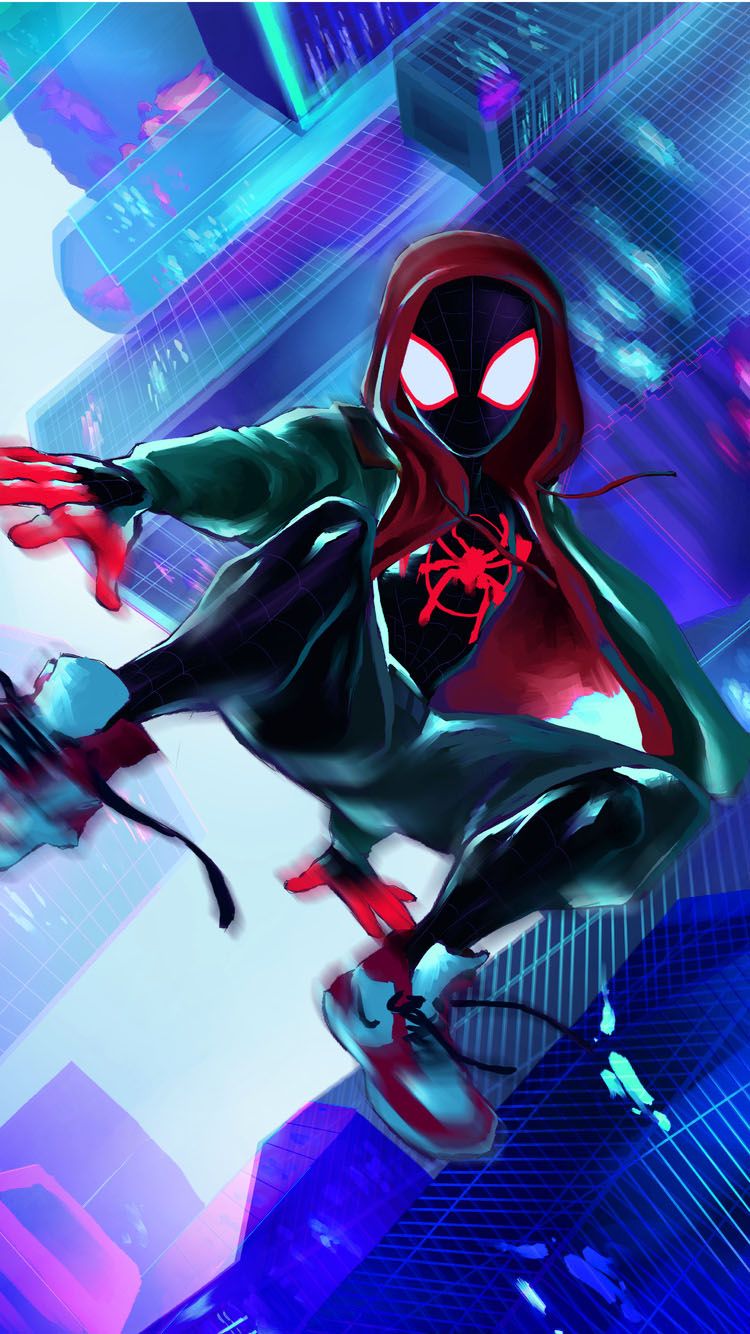 Miles Morales iphone Wallpaper Browse Miles Morales iphone Wallpaper with collections of Chibi, Miles Mo. Spiderman, Miles morales spiderman, Marvel spiderman art