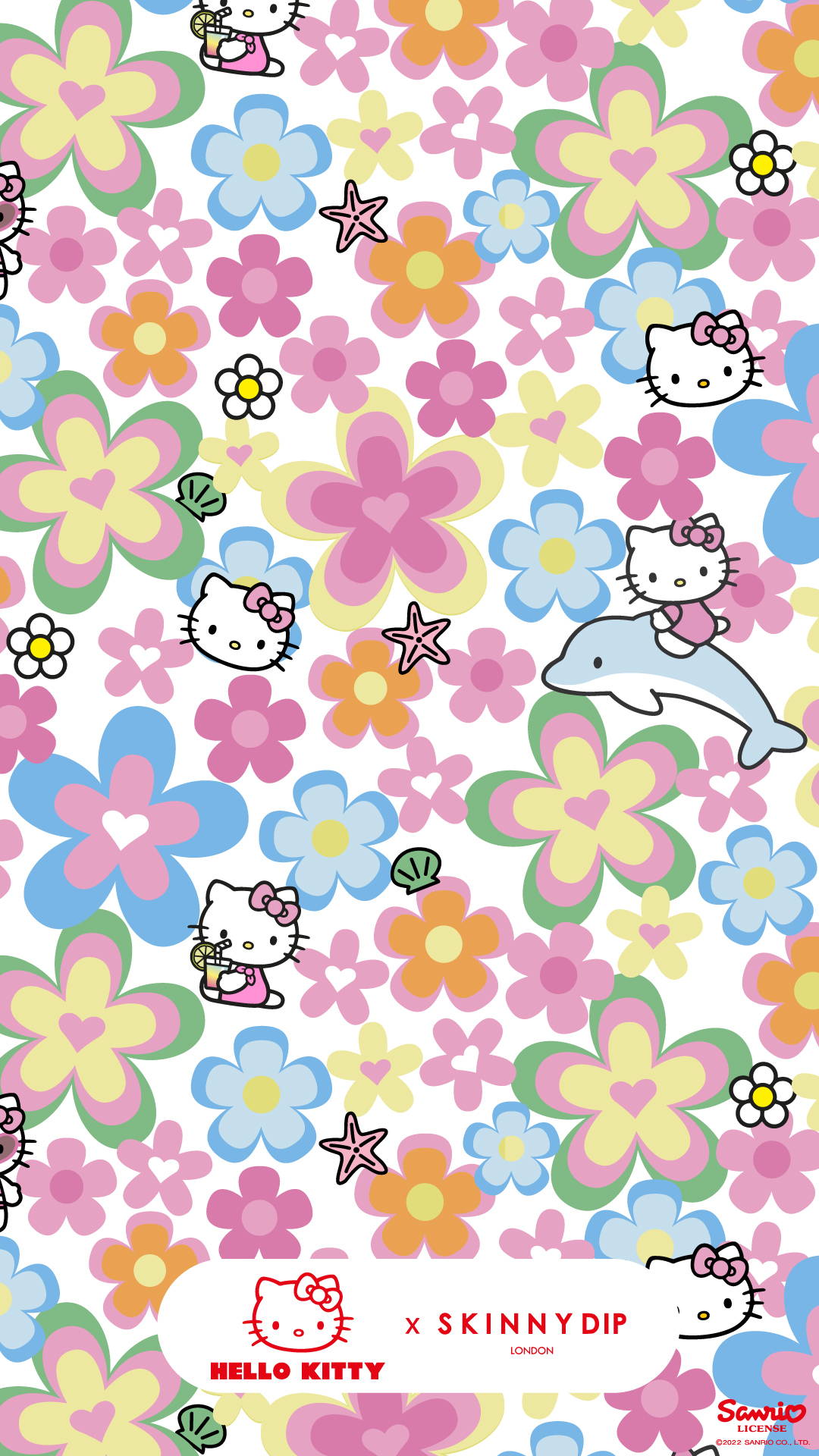 Hello Kitty x Skinnydip Summer Phone Wallpaper
