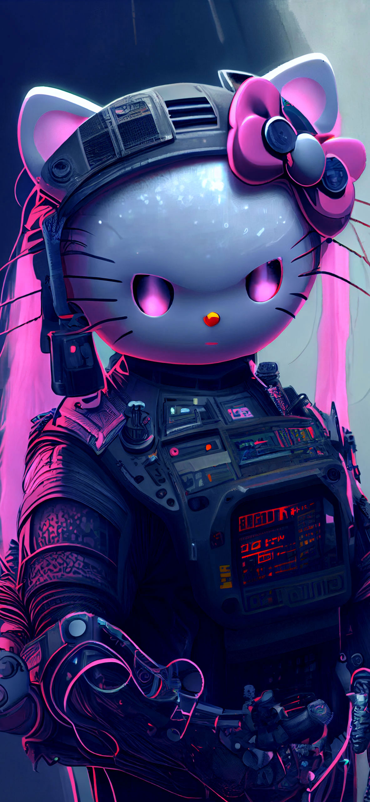 Hello Kitty x Cyberpunk Wallpaper Kitty Wallpaper iPhone