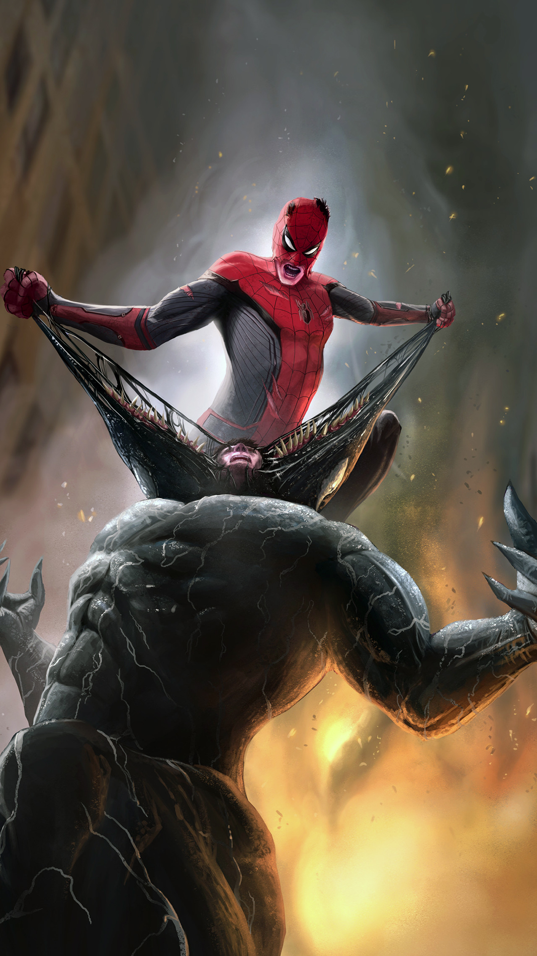 Spiderman vs venom mobile wallpaper Mobile Walls