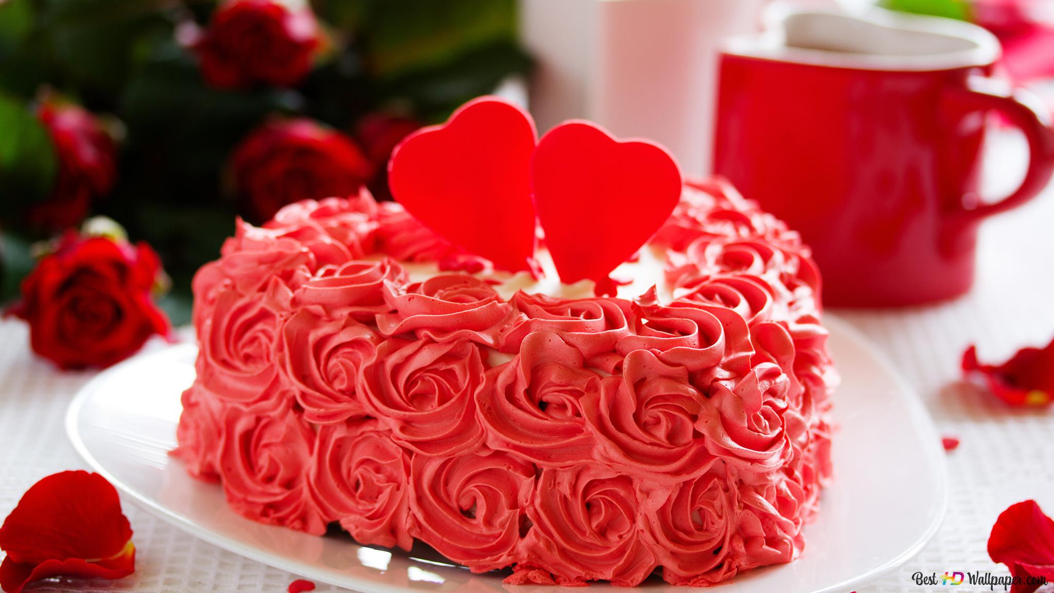 Valentine's Day Cake And Flowers Wallpapers - Wallpaper Cave