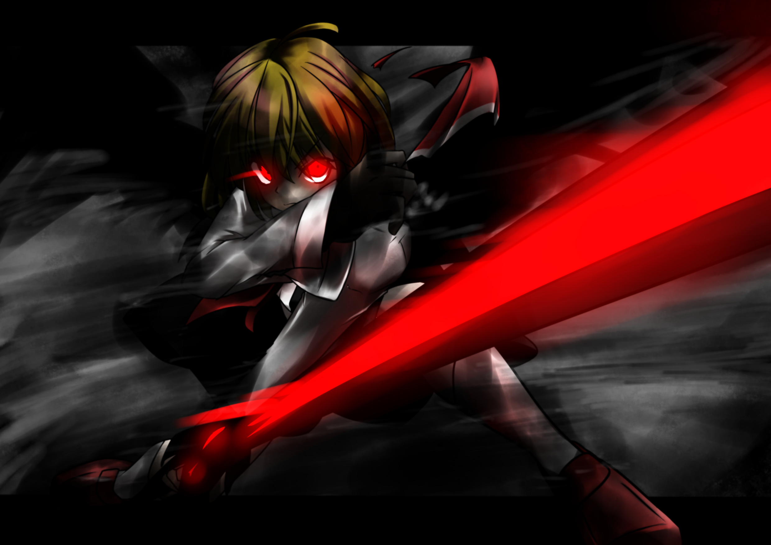rumia, Red, Eyes, Rumia, Sword, Touhou, Tyourou, God, Weapon Wallpaper HD / Desktop and Mobile Background