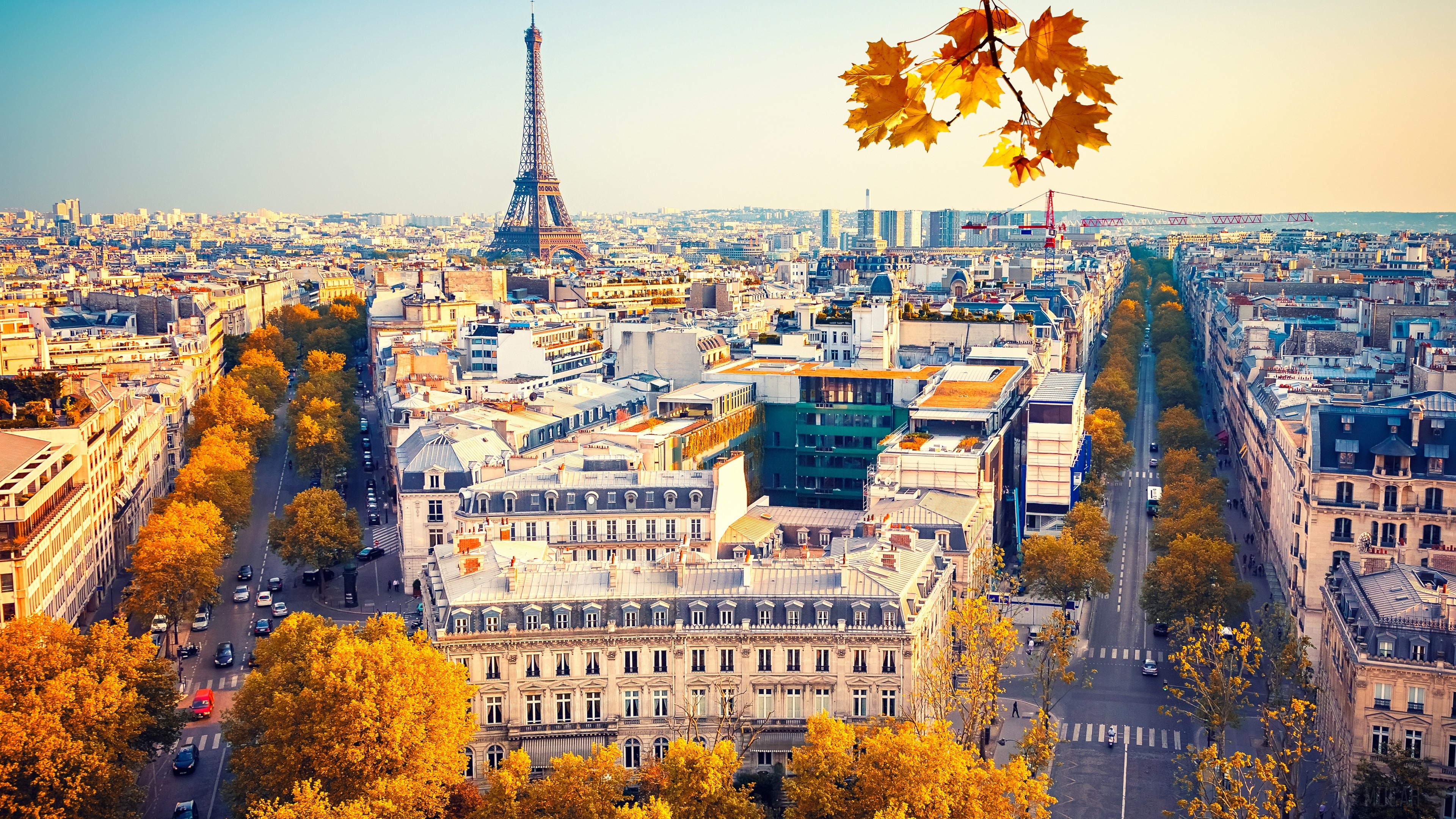 Building, City, Cityscape, Eiffel Tower, Fall, France, Paris, Street 4k Gallery HD Wallpaper