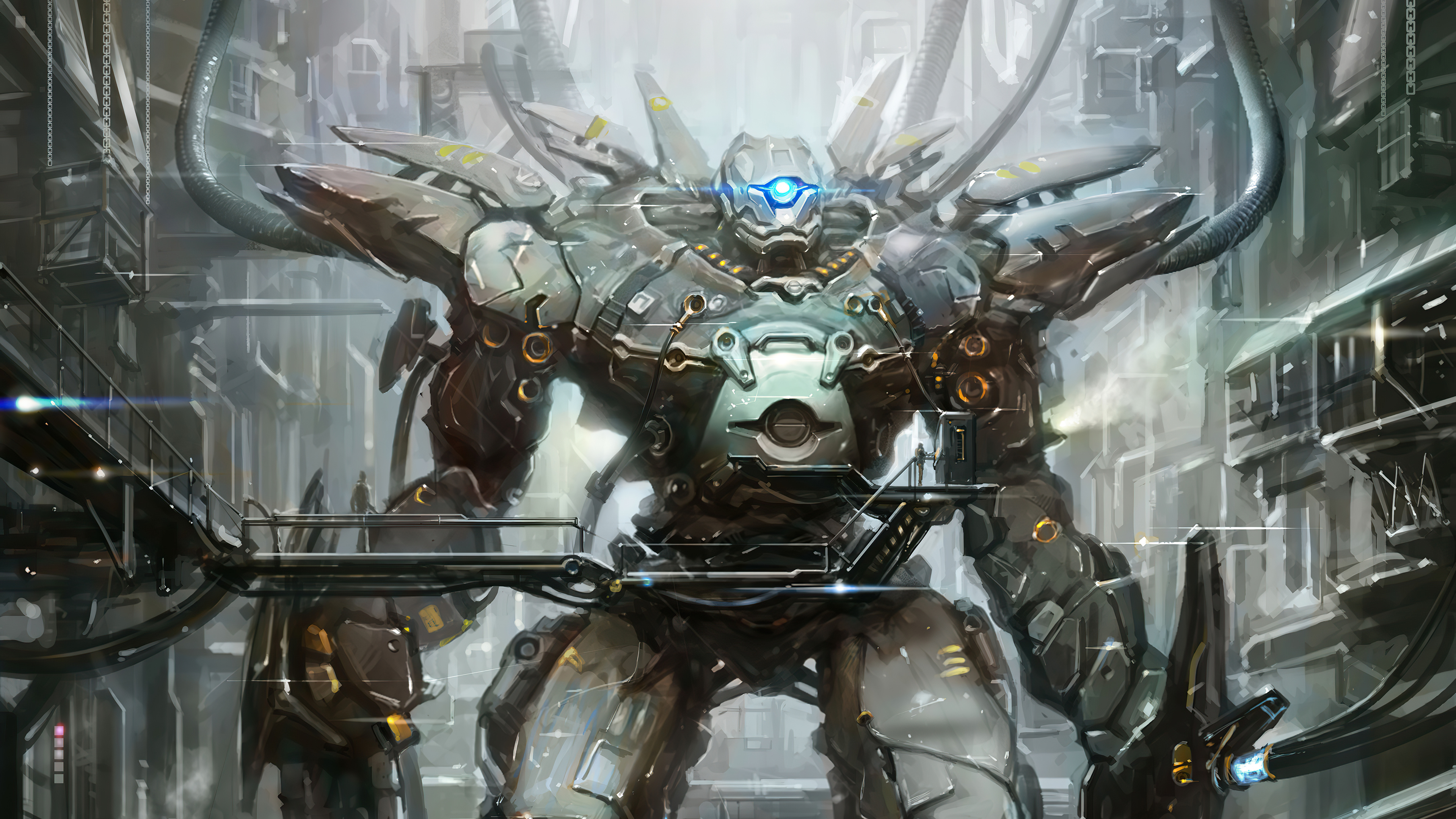 Wallpaper, robot, mech, gantry 3840x2160