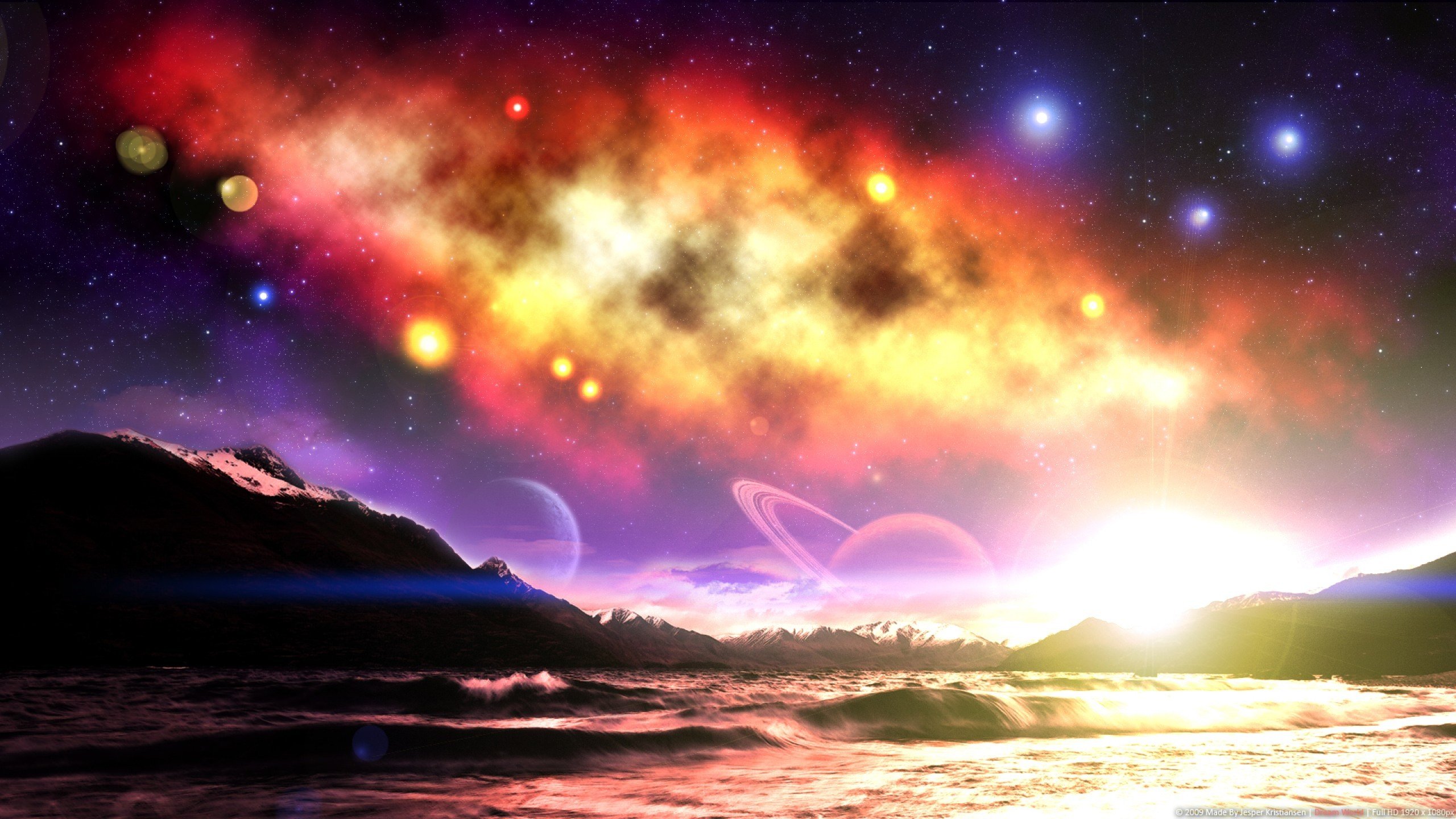 space art, Digital art, Landscape HD Wallpaper / Desktop and Mobile Image & Photo