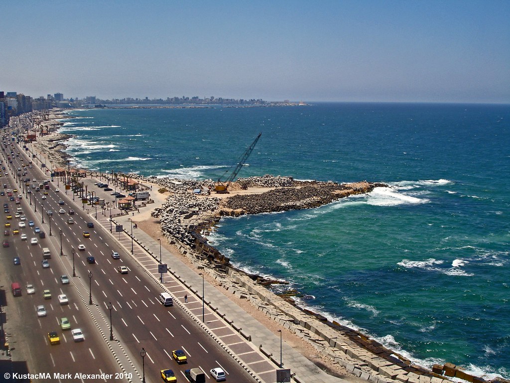 Alexandria, Egypt on the Korneesh. I took this shot from my