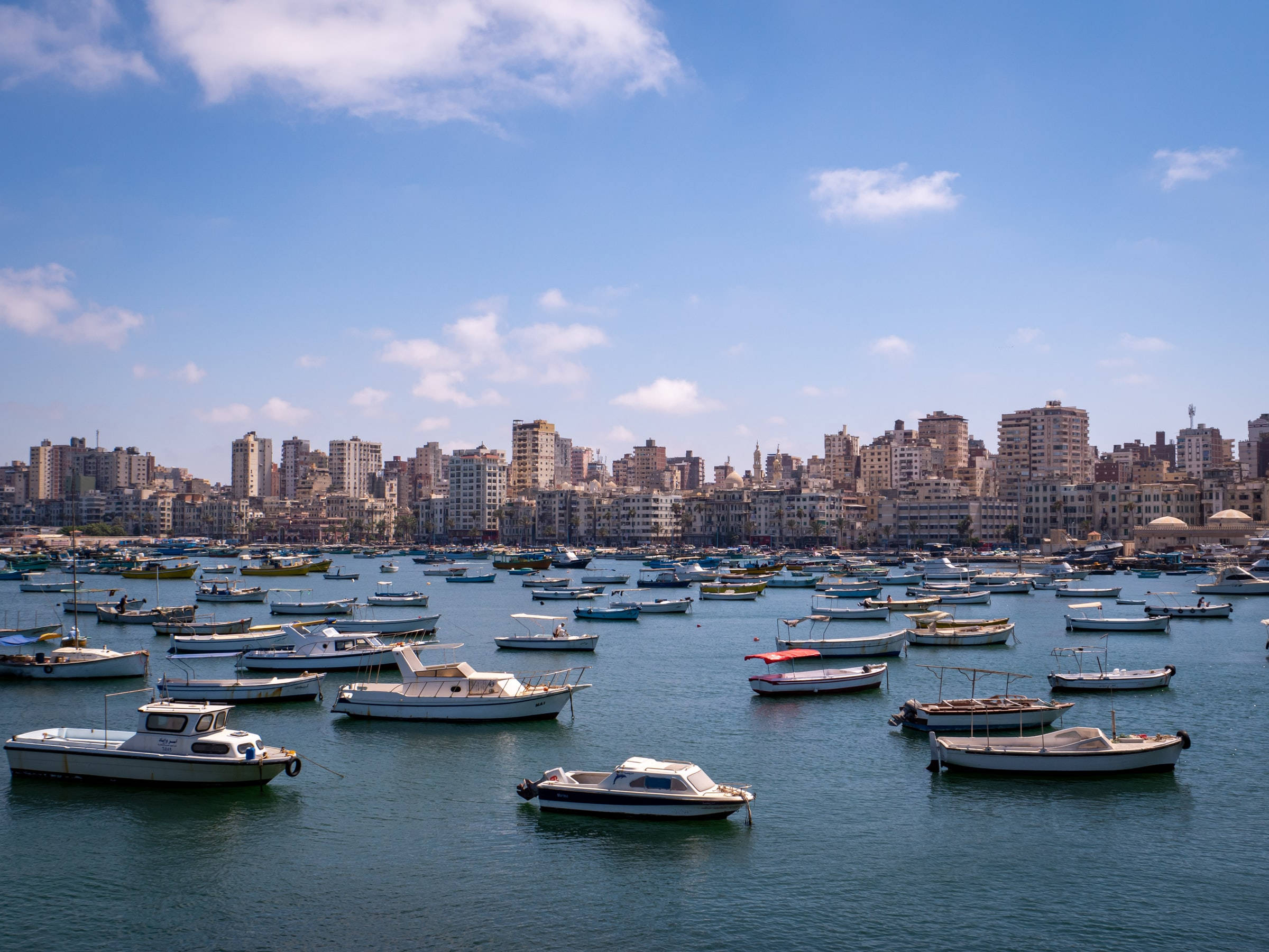 Download Alexandria Harbour In Egypt Wallpaper