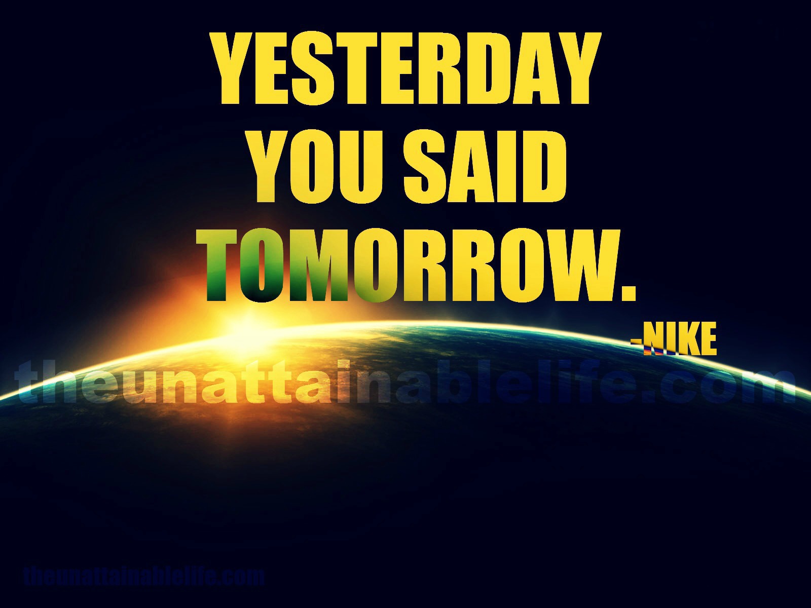 yesterday you said tomorrow. nike Desktop wallpaper 1600x1200