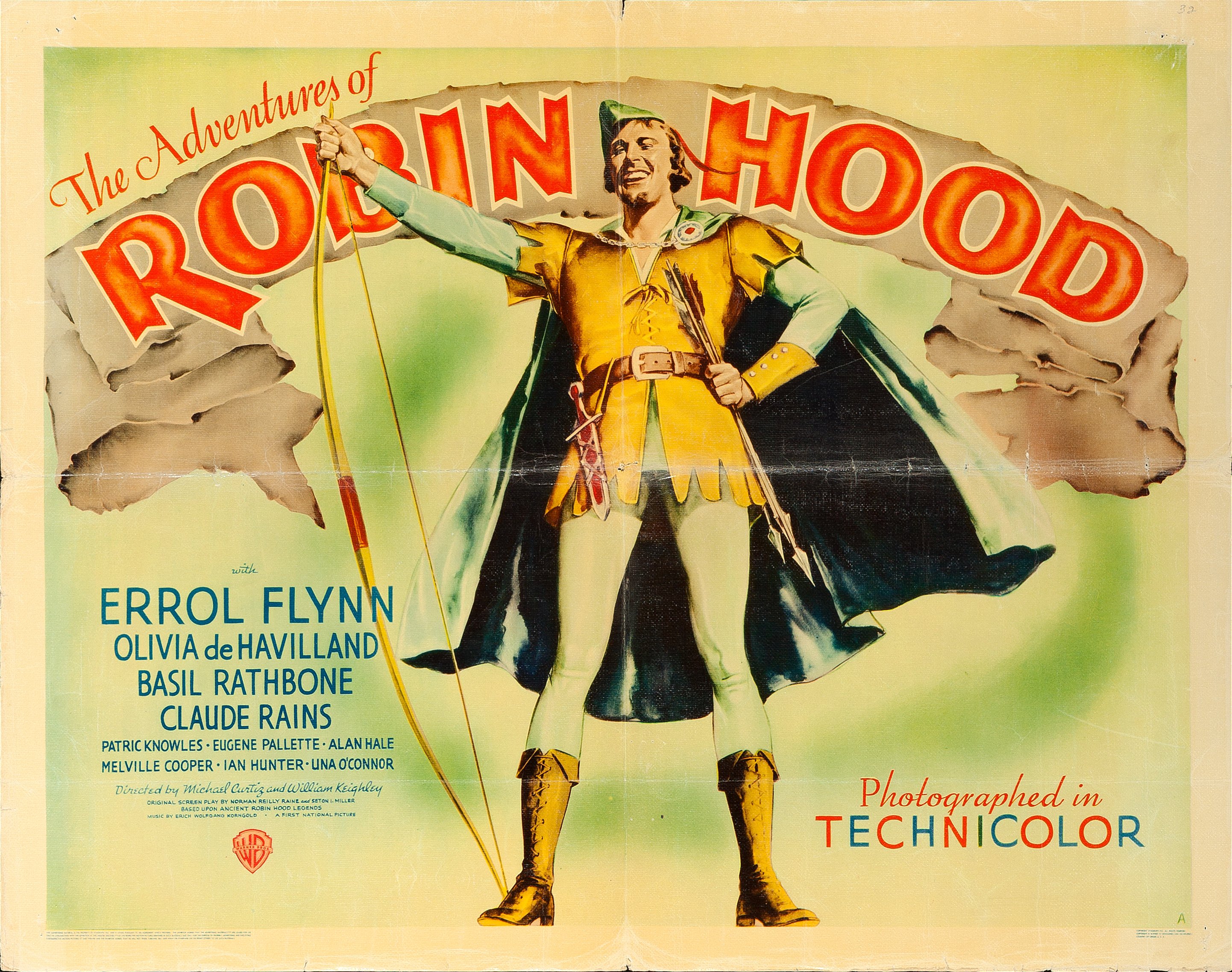 The Adventures of Robin Hood (Warner Brothers, 1938). Linen Finish. Lot