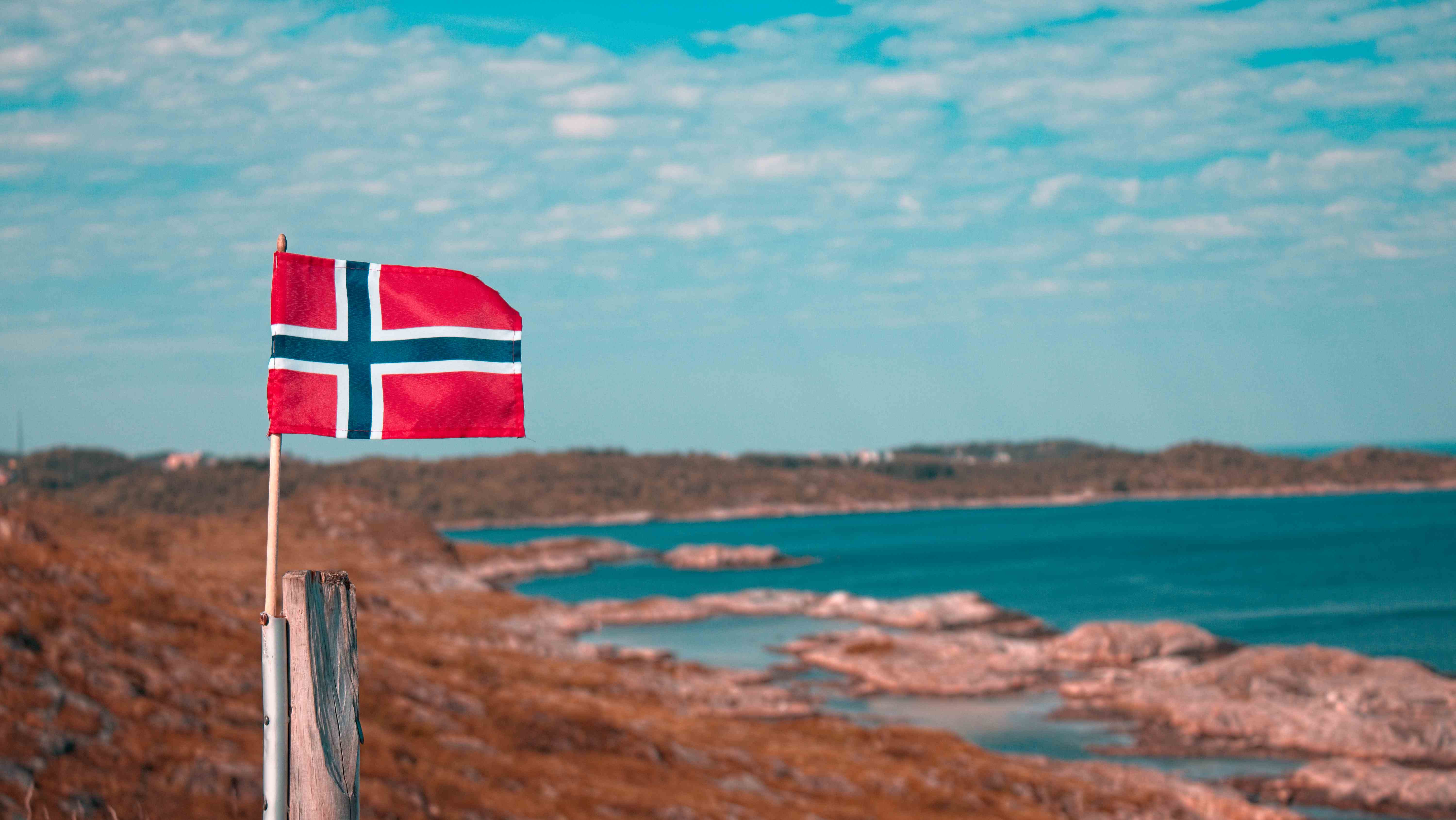 Wallpaper, landscape, Norway, flag 6000x3378