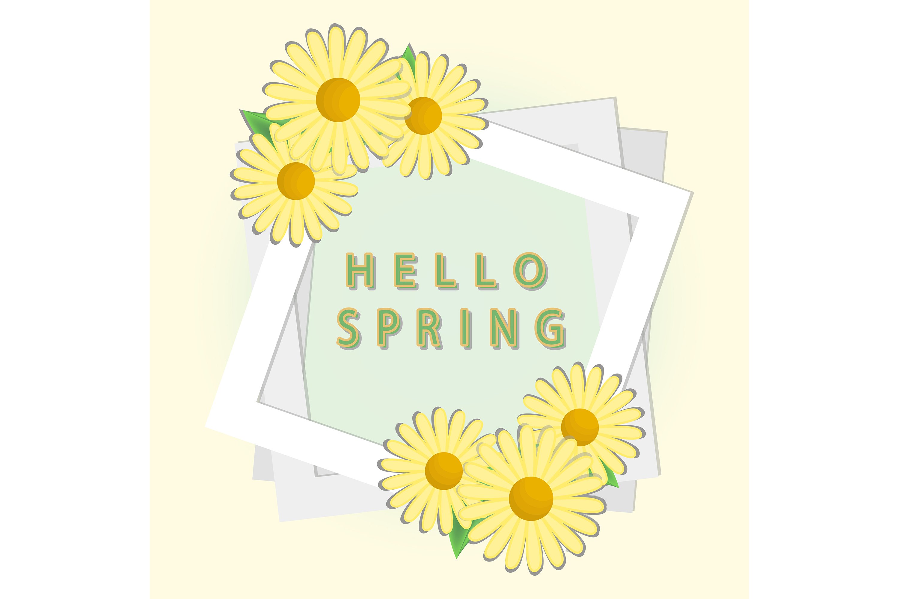 Illustration on theme hello spring