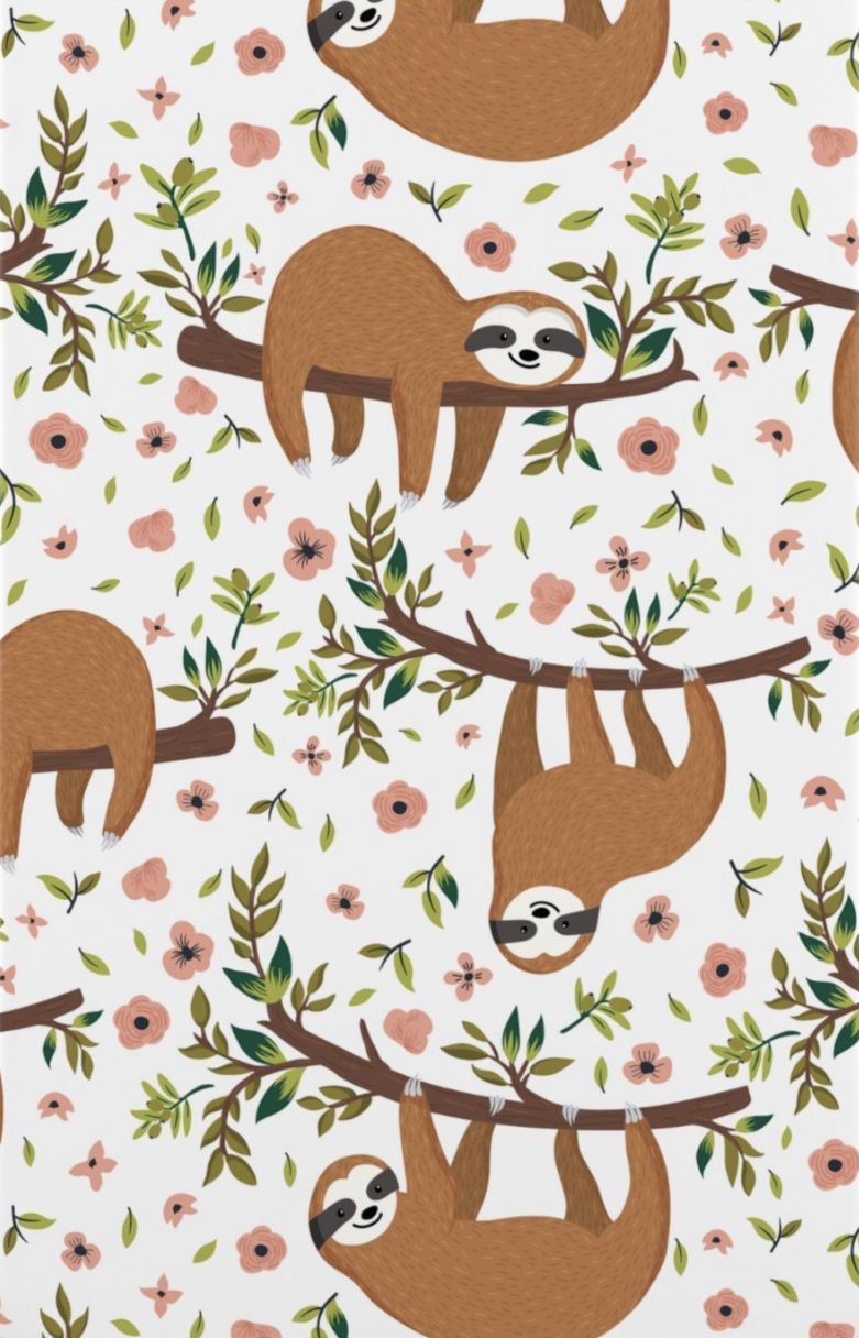 Sloth Pattern. Wallpaper iphone cute, Pretty wallpaper iphone, Cute wallpaper