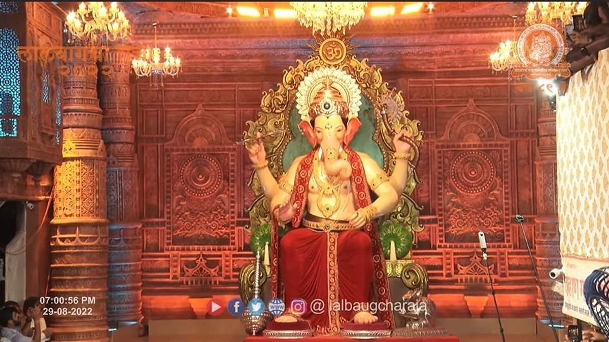 Lalbaugcha Raja 2022: Take a Glimpse at the Picture of the Ganesh Idol, First Look Unveiled Before Ganesh Chaturthi 2022