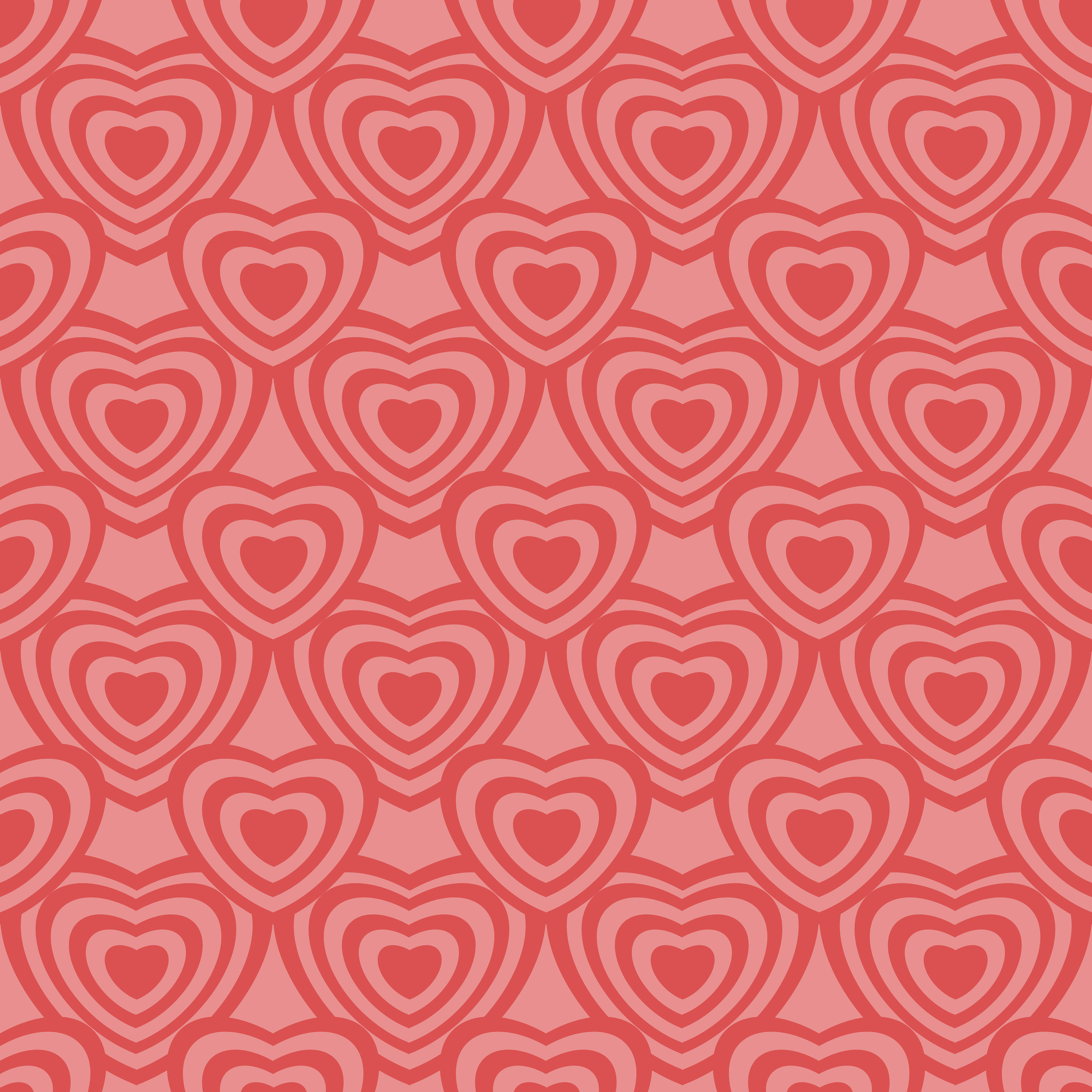 Y2k Heart 2000s Trend Red Valentines Hearts Seamless Repeat