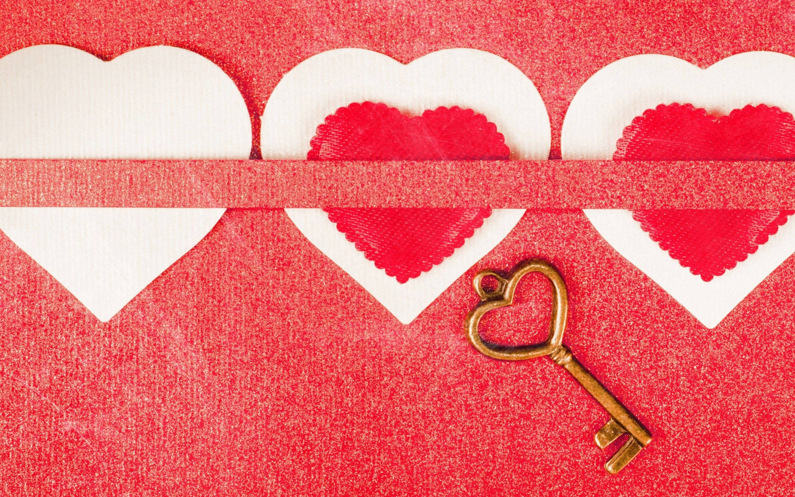 Download Heart Key Valentines Desktop Wallpaper
