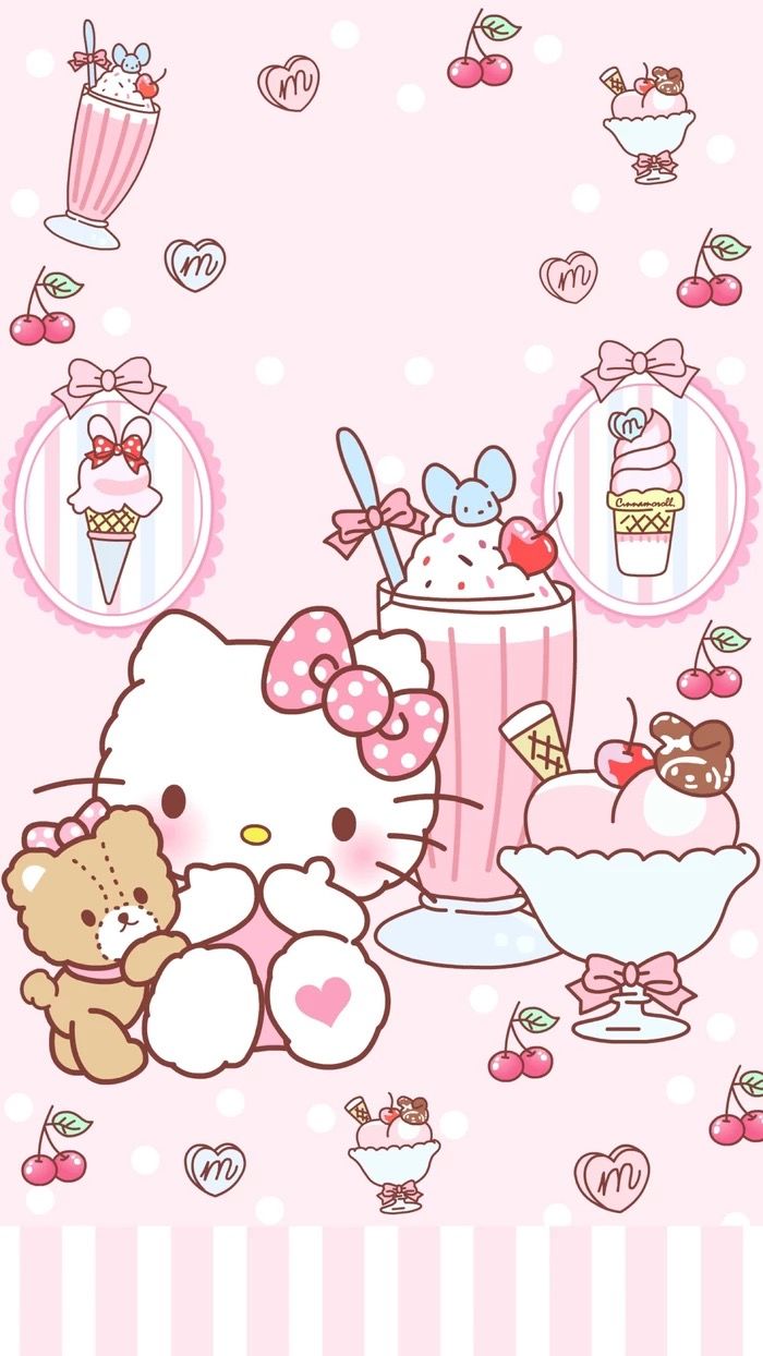 Wallpaper hello kitty. Walpaper hello kitty, Hello kitty background, Hello kitty drawing