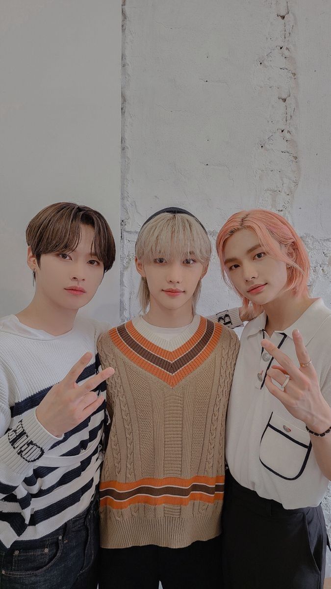 Lee know, Felix and Hyunjin