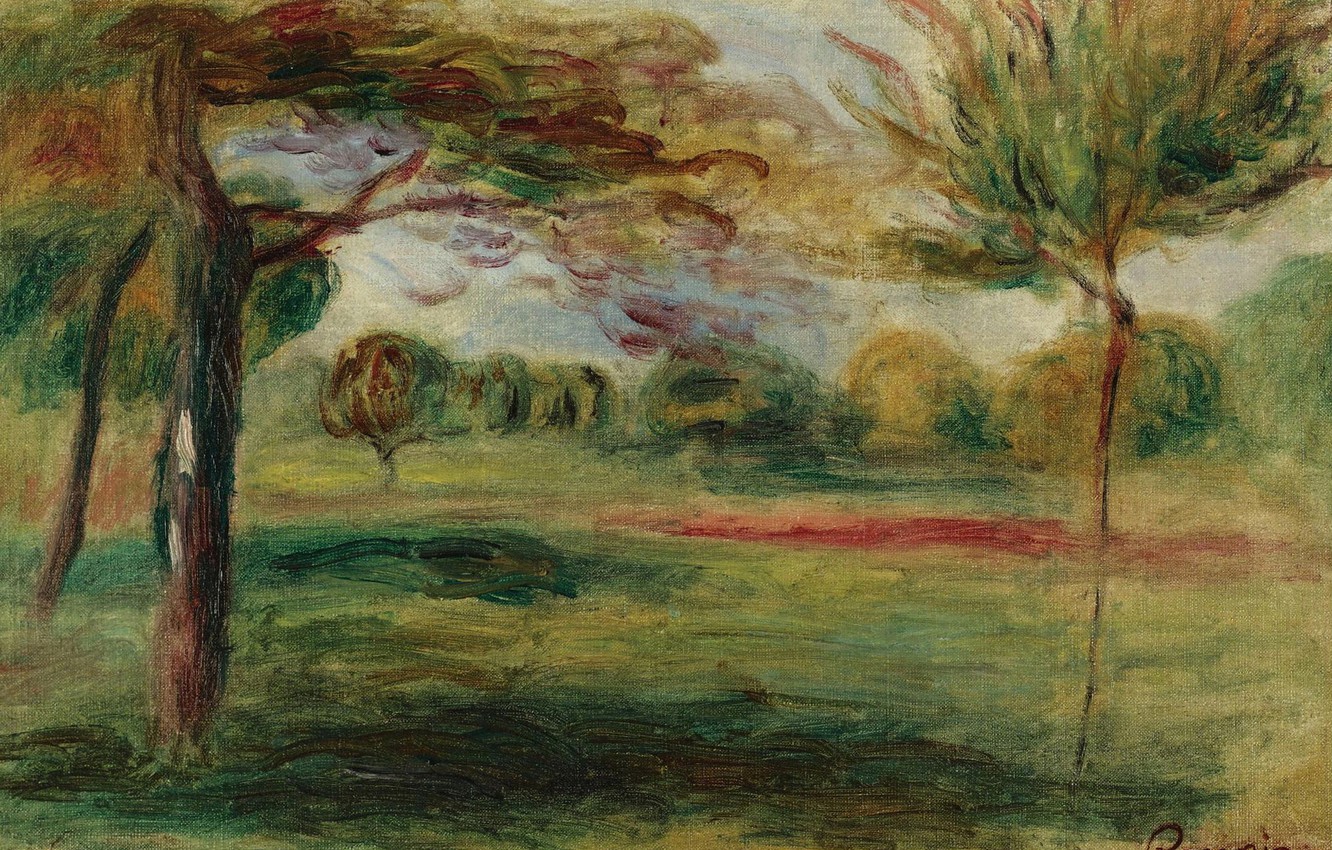 Wallpaper picture, LANDSCAPE, Pierre Auguste Renoir, Pierre Auguste Renoir image for desktop, section живопись