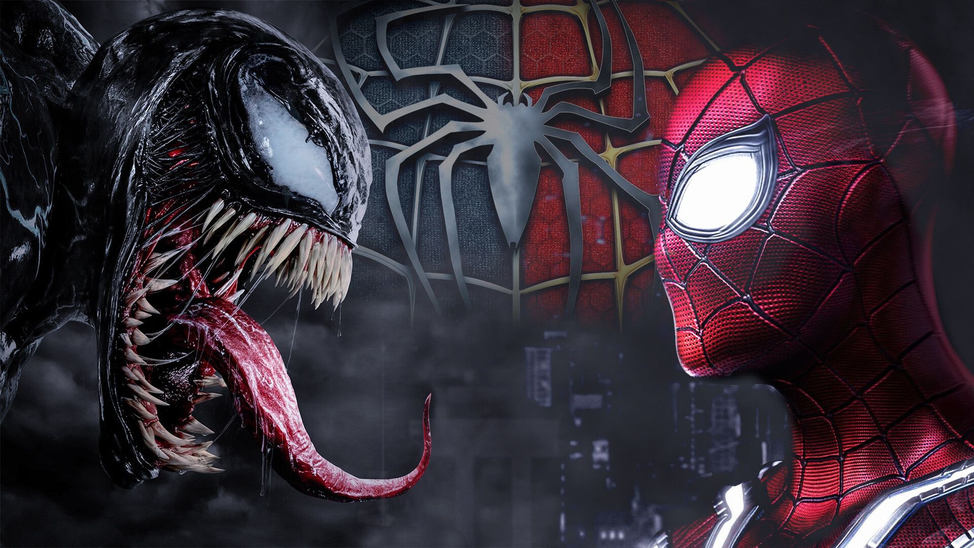 Venom And Spider Man Desktop Background Image And Wallpaper