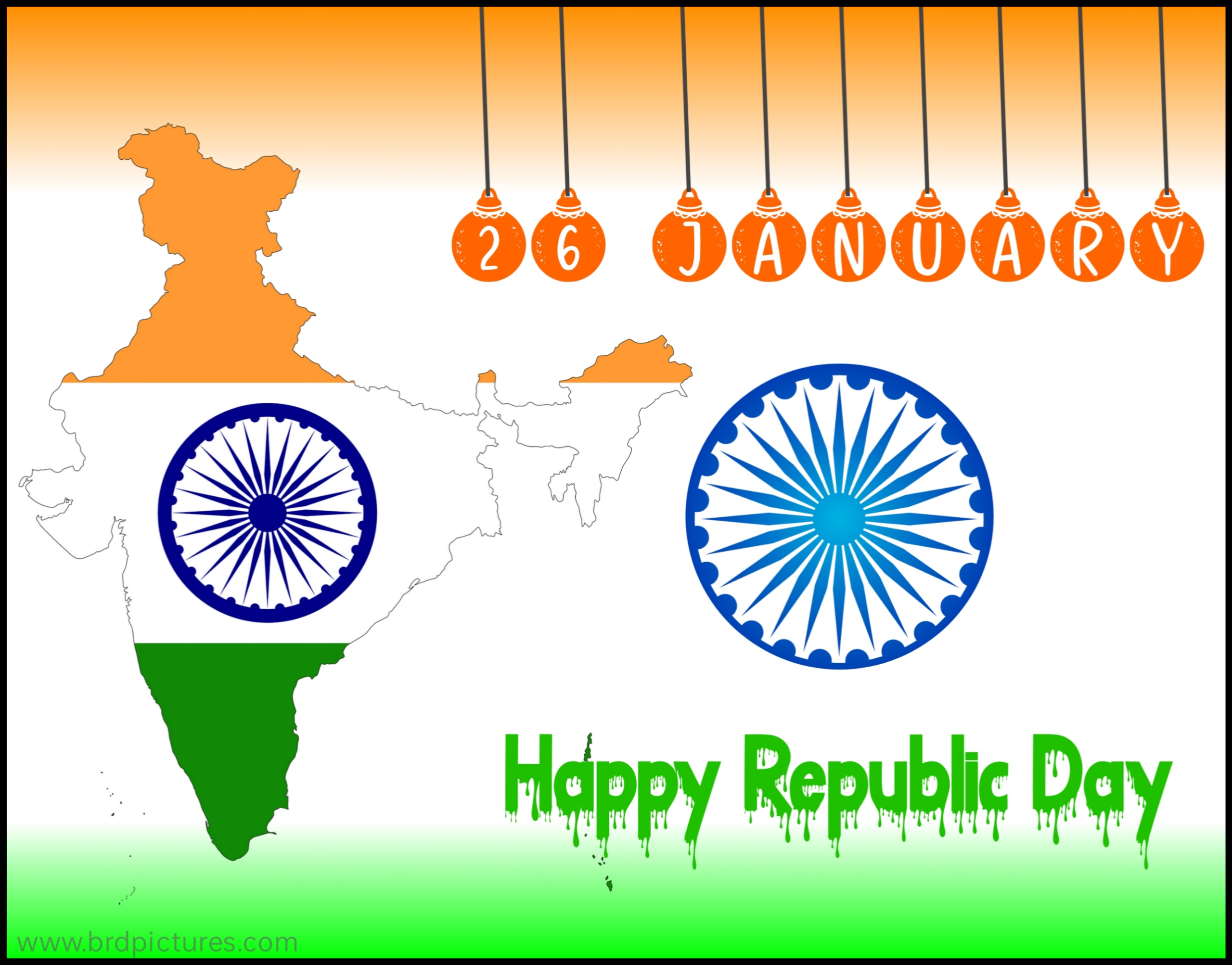 26 January Republic Day HD Image Stock
