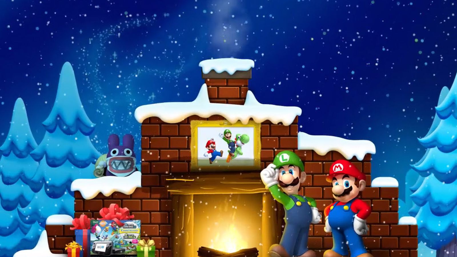 Nintendo wishes you a happy holidays with the Brothers Mario