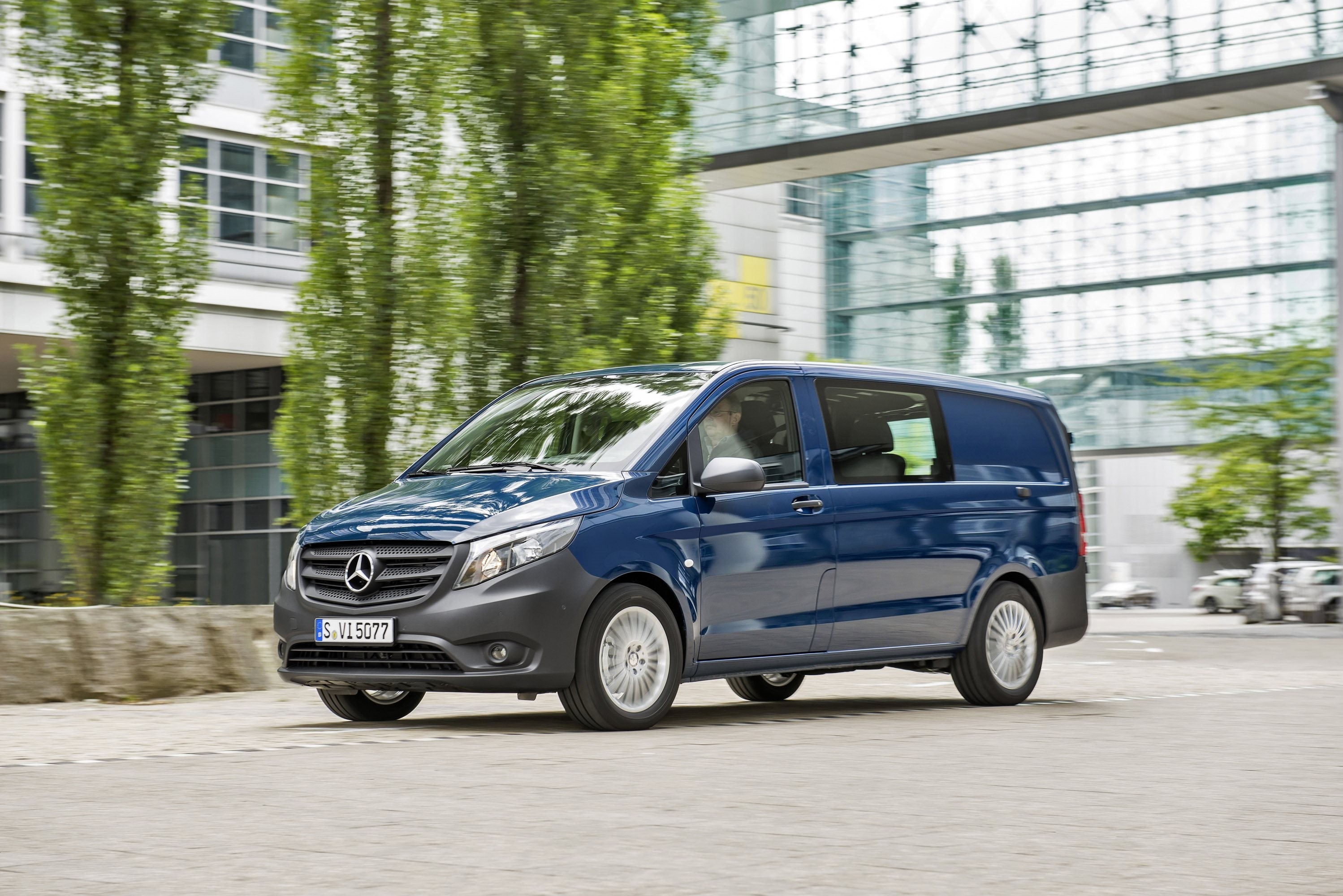 Wallpaper, blue, Mercedes Benz, combi, Van, land vehicle, automobile make, luxury vehicle, commercial vehicle, city car, sport utility vehicle, minivan, mercedes benz viano, mercedes benz vito, mercedes benz v class 2997x2000
