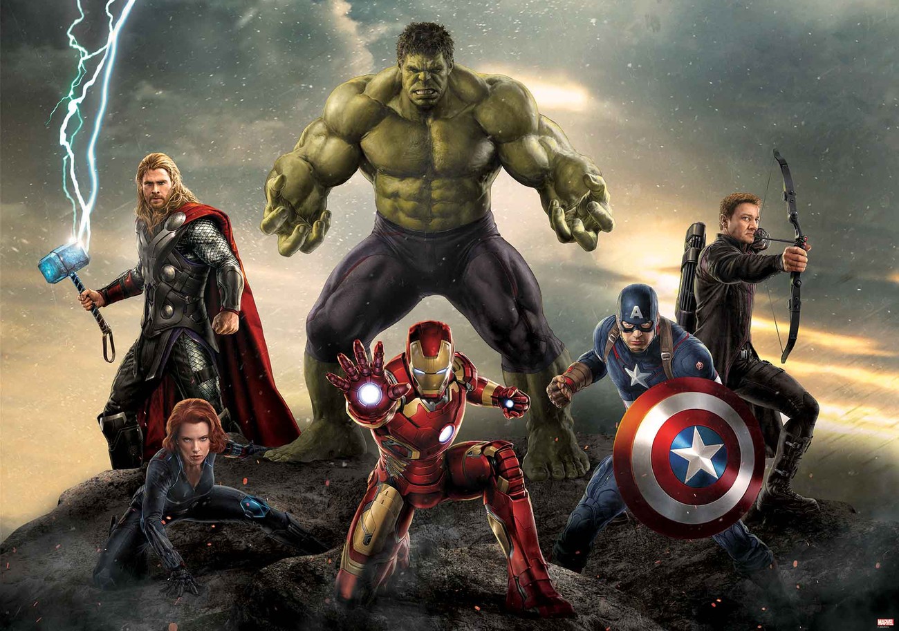 Marvel Avengers Battle Wall Paper Mural. Buy at Abposters.com