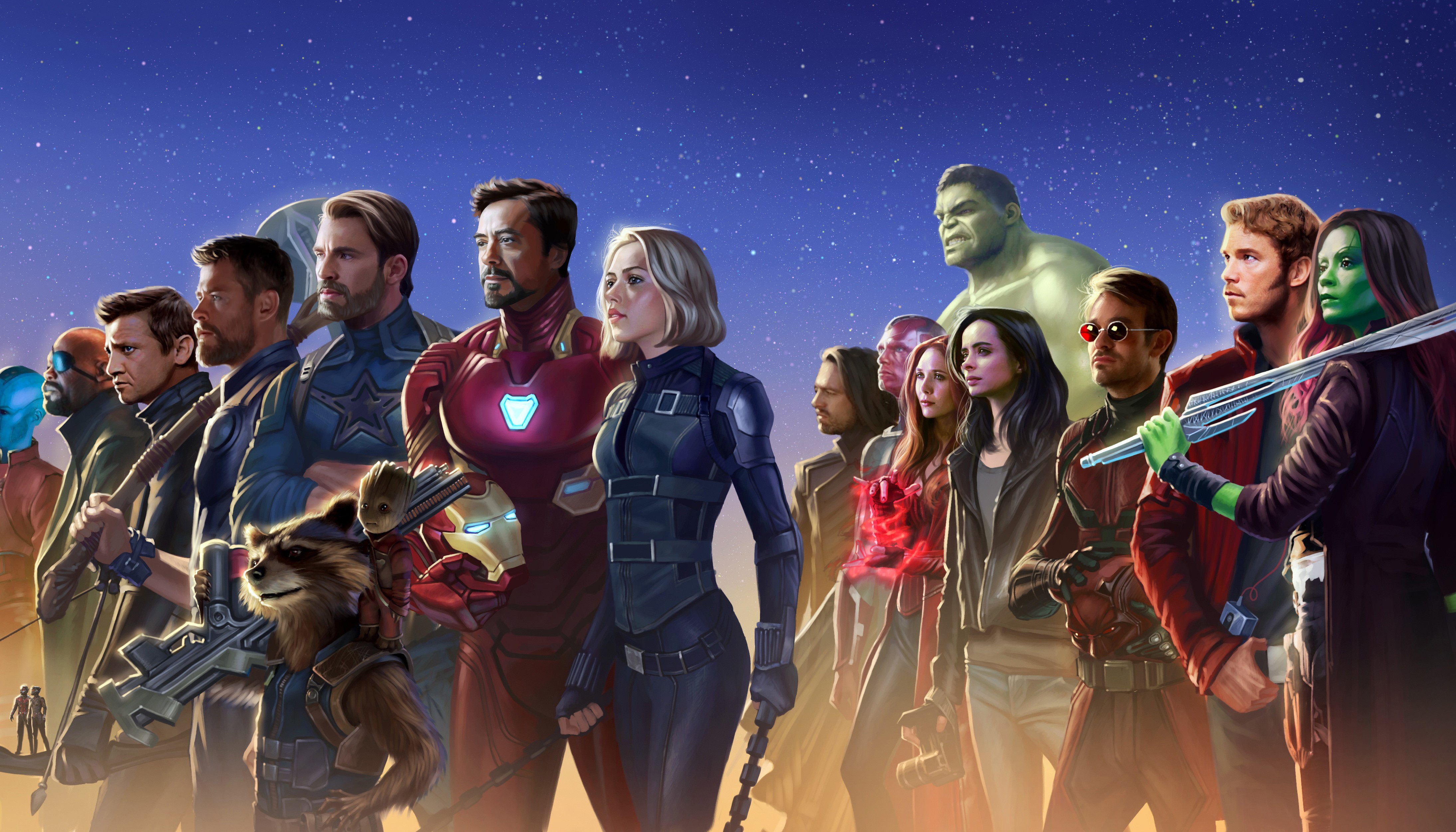 Wallpaper / avengers infinity war, 4k, 5k, 2018 movies, movies, hd, artist, artwork, free download