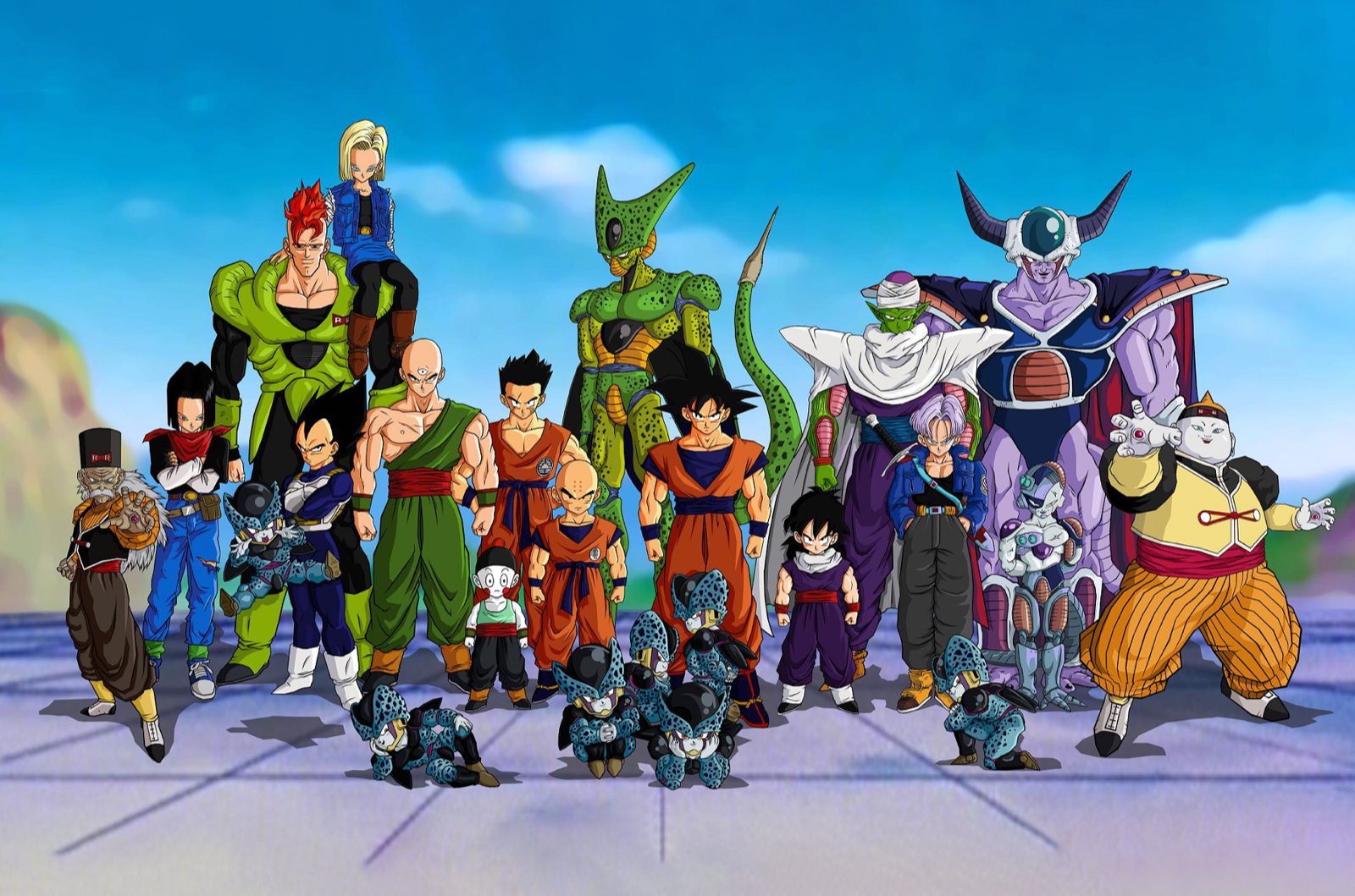 Dragon Ball Cell Saga Characters DBZ 18in x 12in Poster Free Shipping