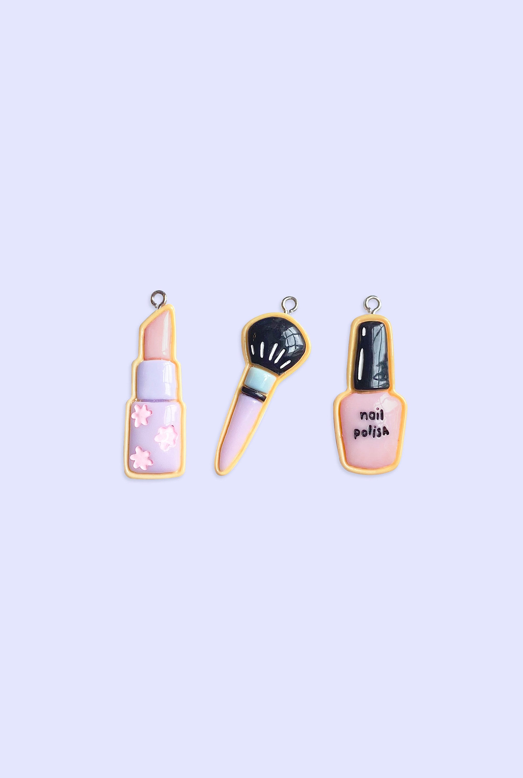 2pc 3pc or 10pc Makeup Charms blush Brush Charm nail Polish