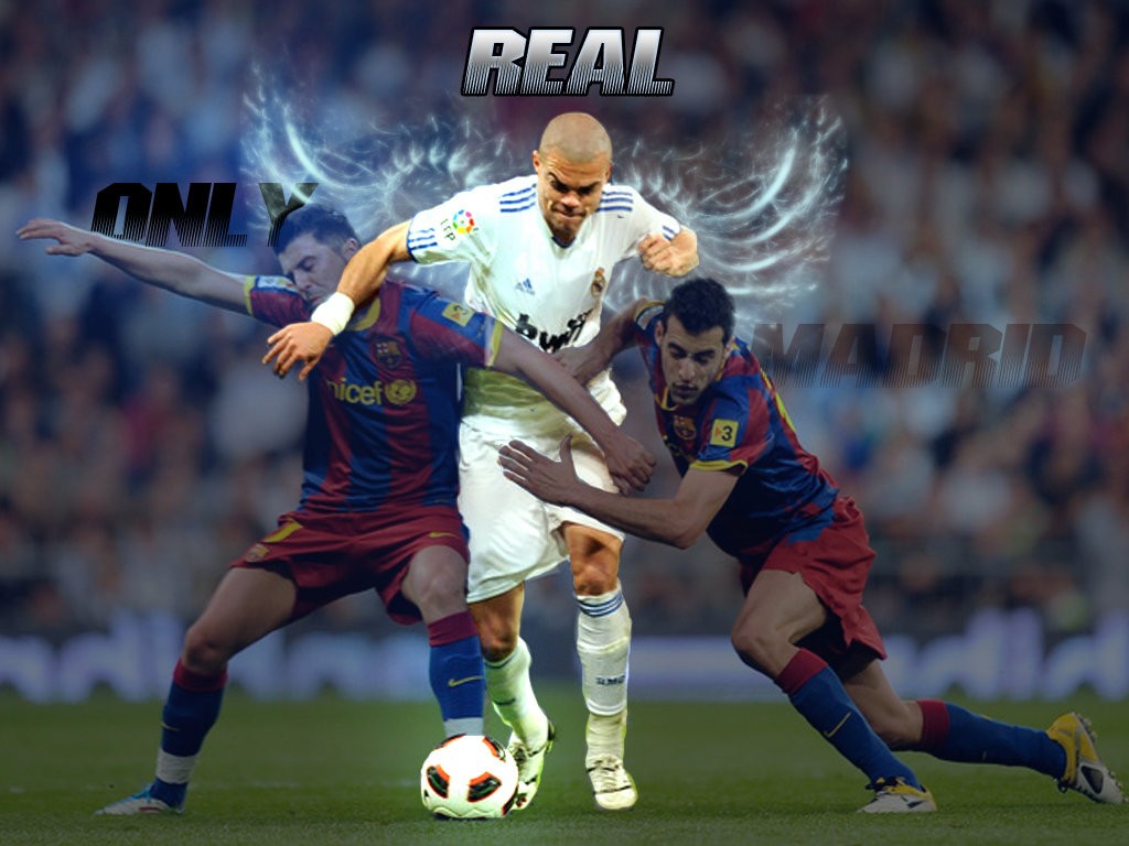 soccer, Pepe, David Villa, Sergio Busquets, Real Madrid, FC Barcelona Wallpaper HD / Desktop and Mobile Background