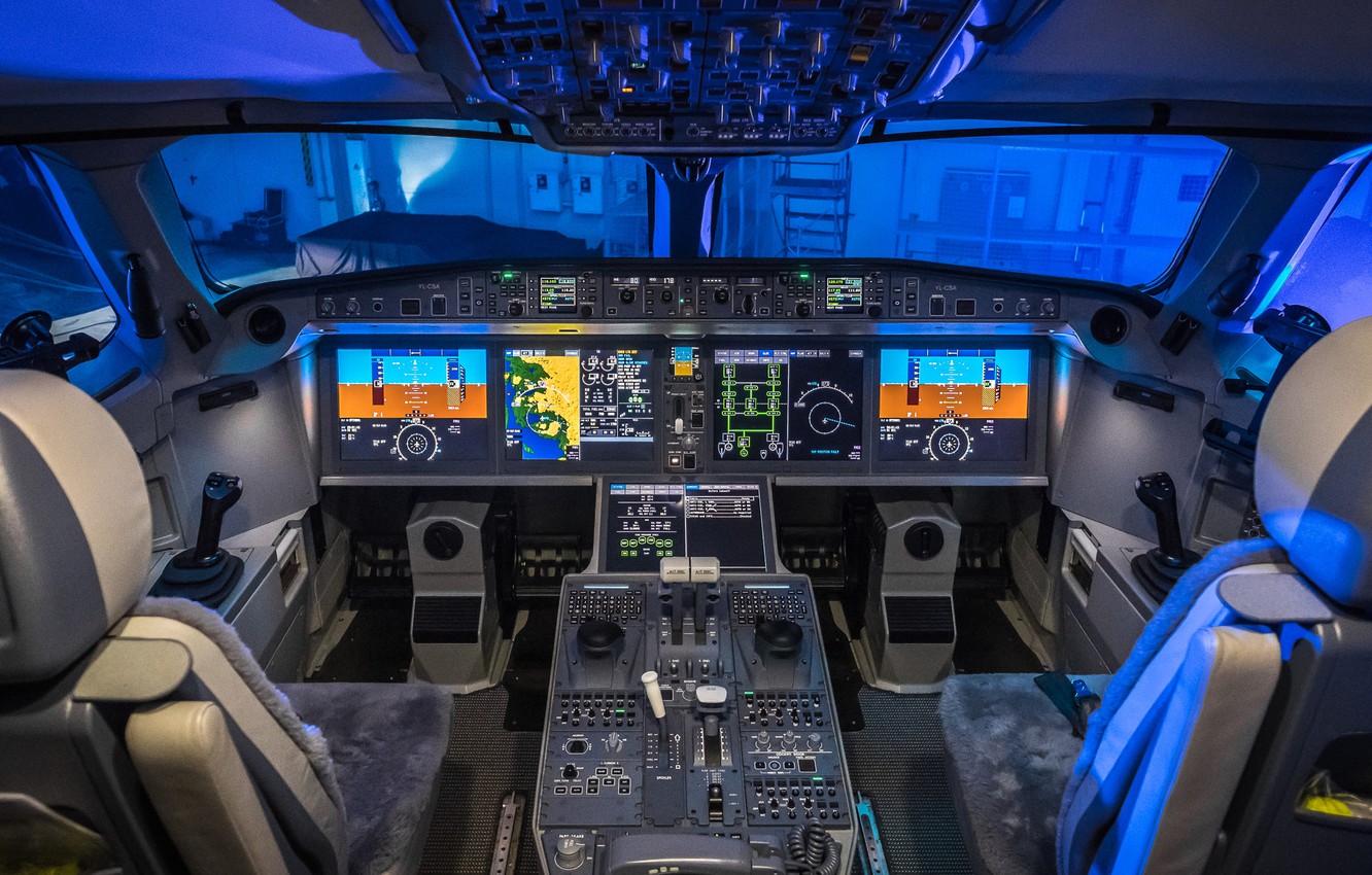 Wallpaper bombardier, cockpit, cs300 image for desktop, section авиация