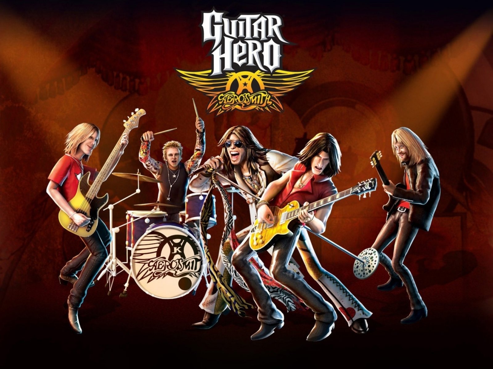 GUITAR HERO music guitars heavy metal rock hard 1ghero rhythm guitarhero poster aerosmith wallpaperx1200