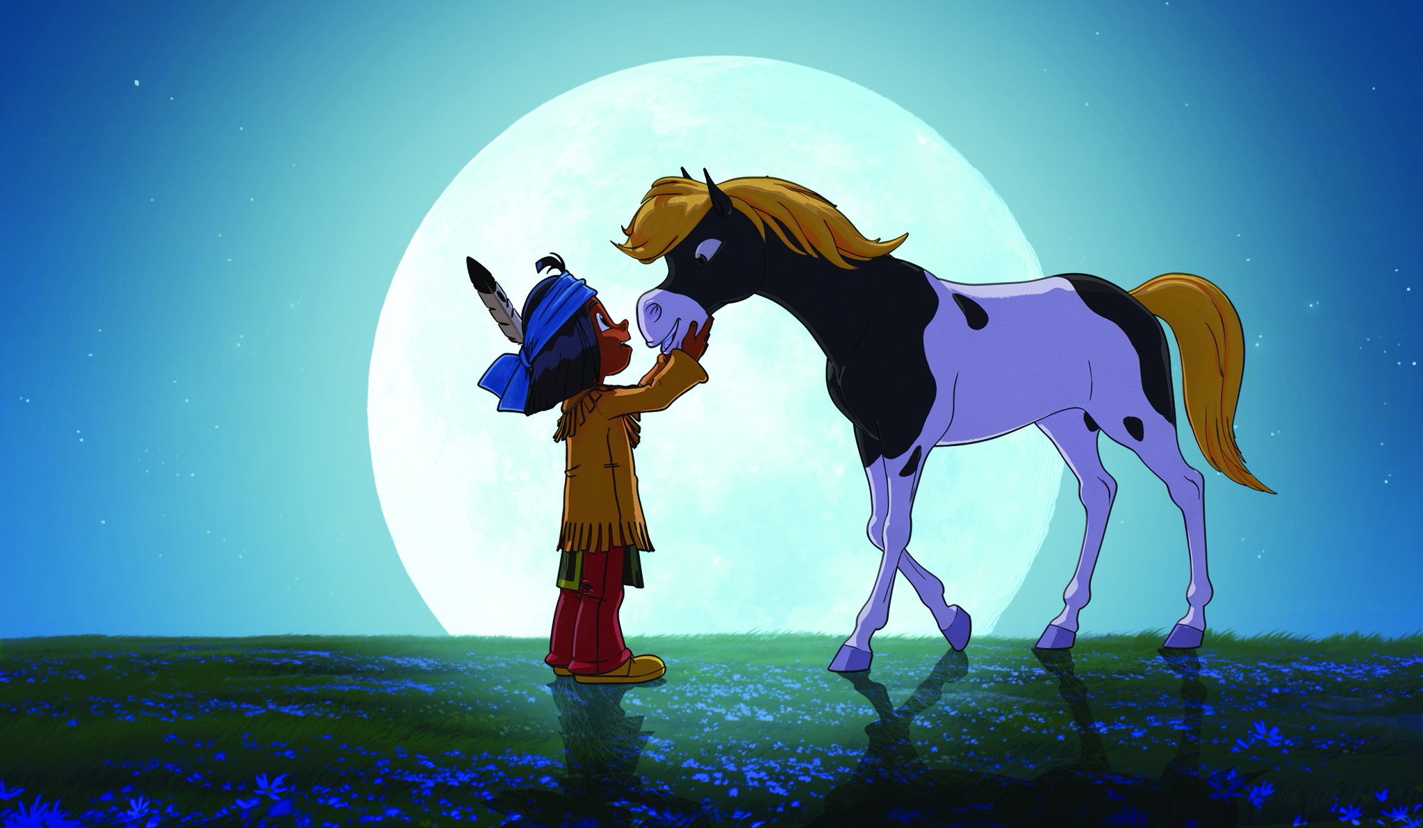 Marché du Film/ #Yakari, directed by Xavier Giacometti and produced by Maia Tubiana, which follows the first adventure of Yakari and Little Thunder through great landscapes and the beginning