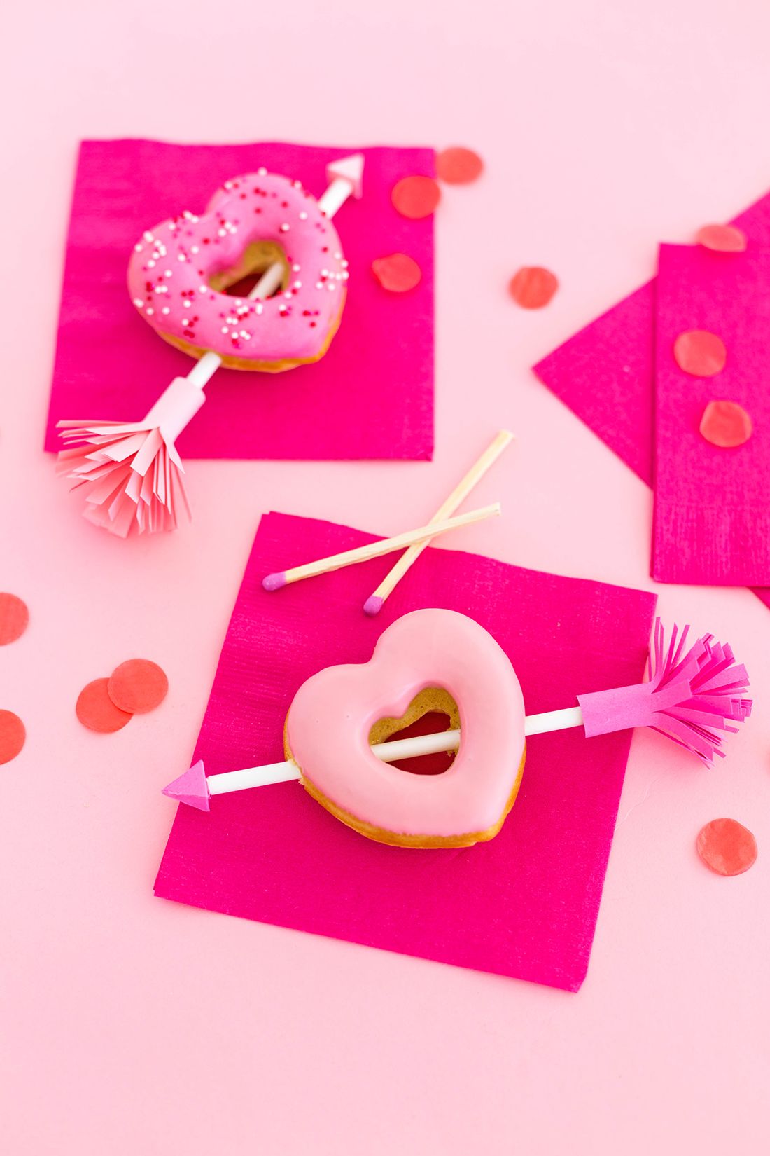 Easy Valentine's Arrow Heart Donuts. Heart with arrow, Simple valentine, Valentine