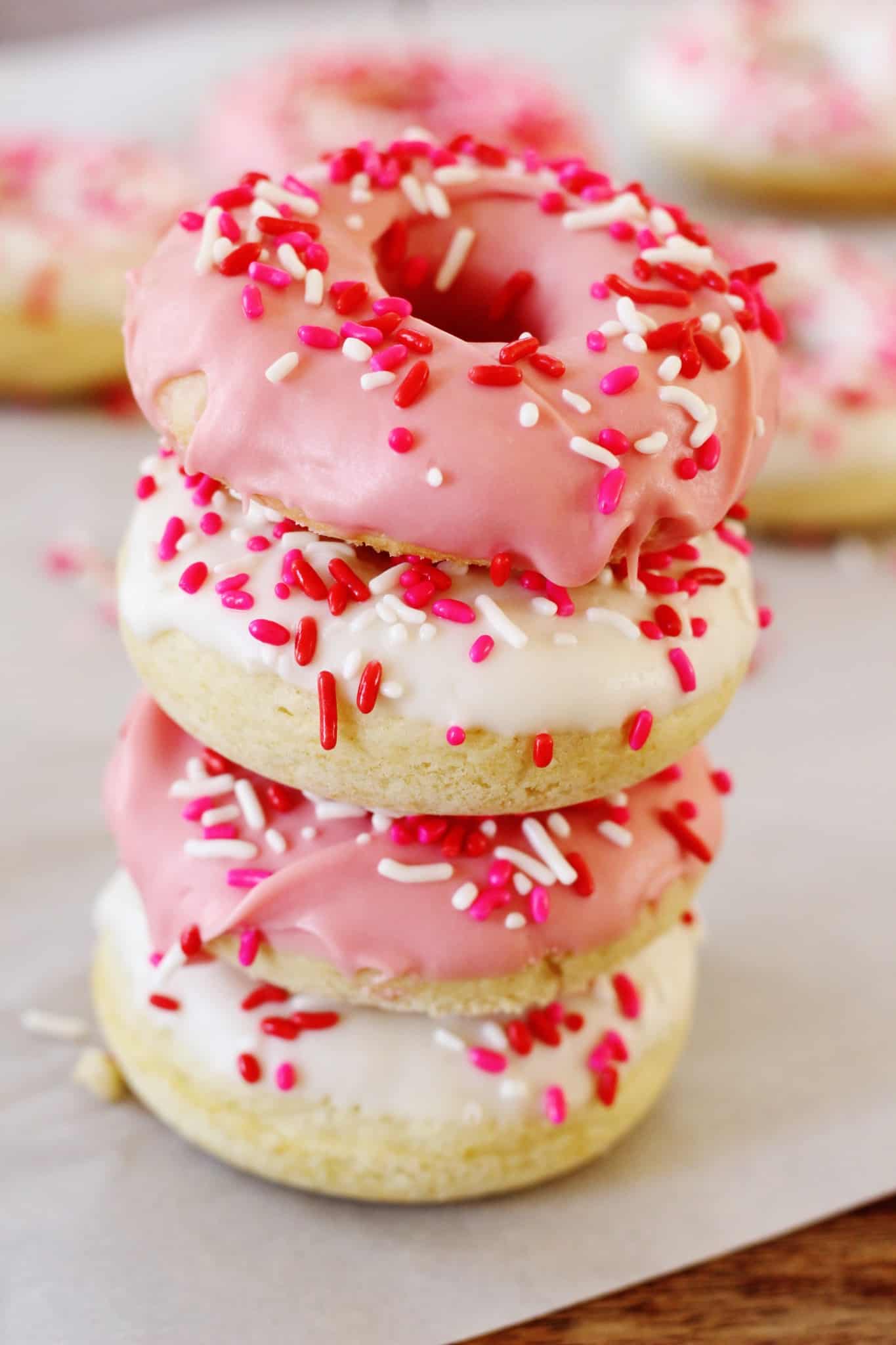 Valentine's Day Donuts Recipe with Candy Melt Icing