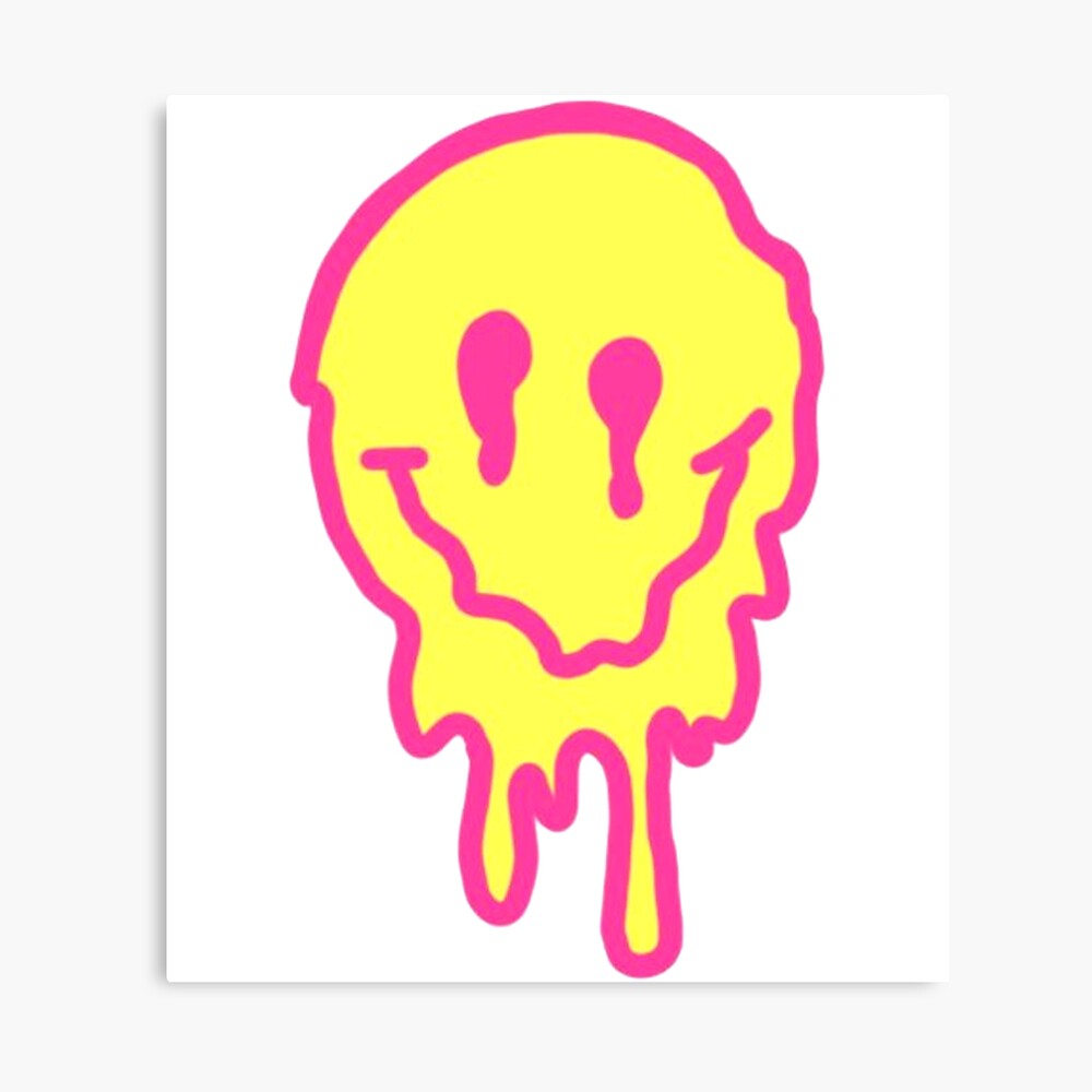 Drippy Smiley Face Photographic Print