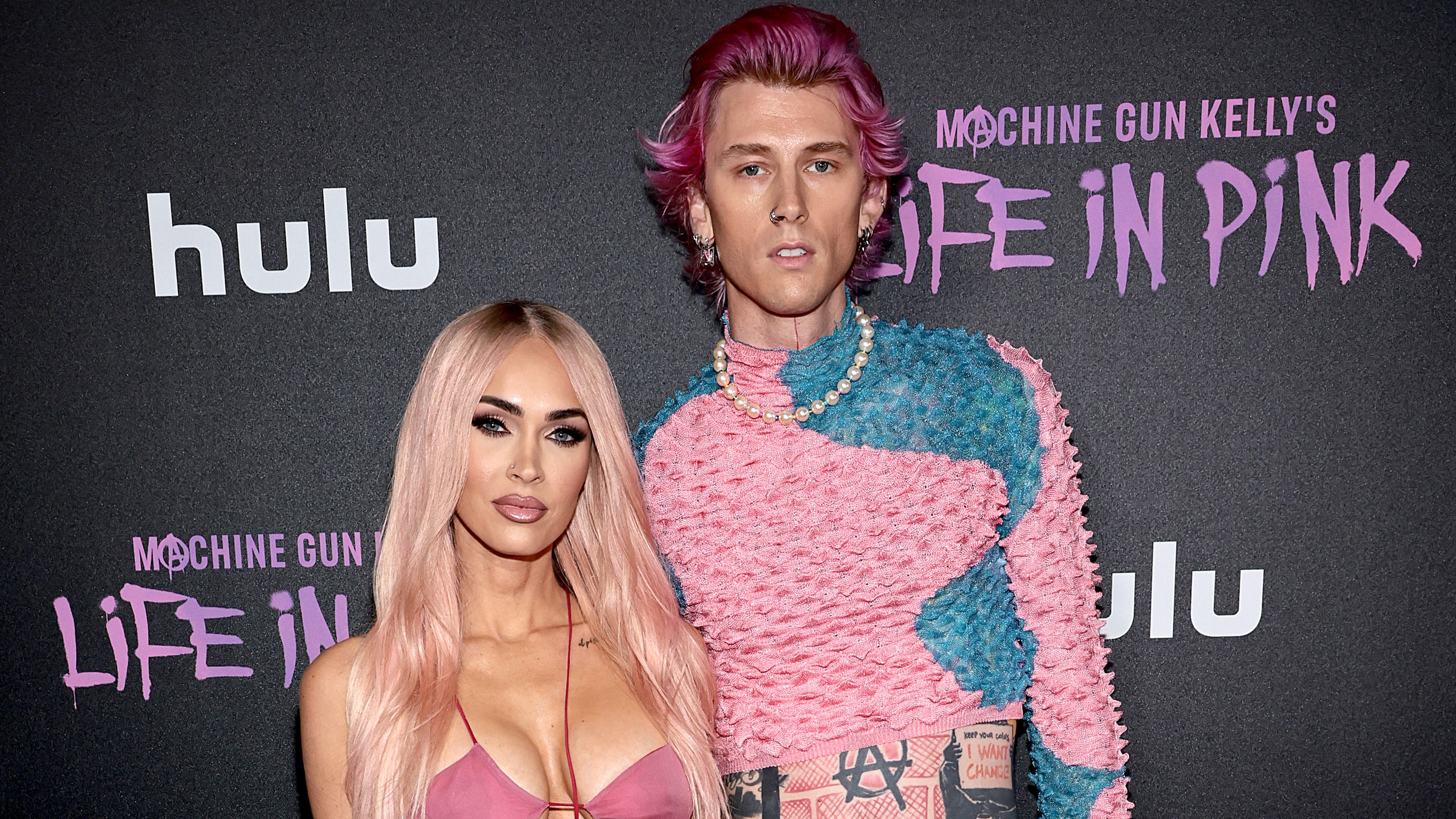 Megan Fox & Machine Gun Kelly Now Have Matching Pink Hair & It's Giving “Barbie”