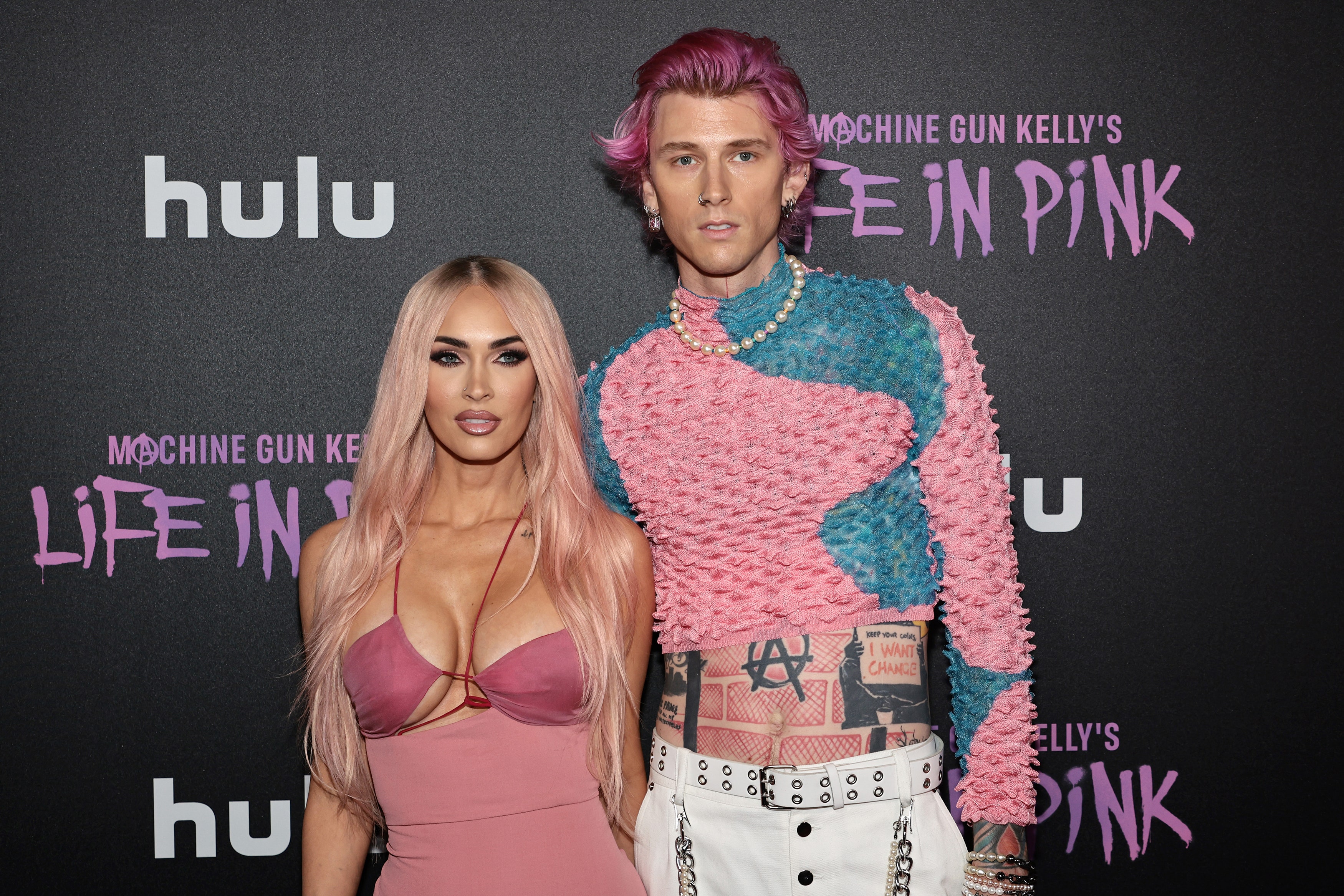 Megan Fox Dyed Her Hair Pink to Match Machine Gun Kelly's