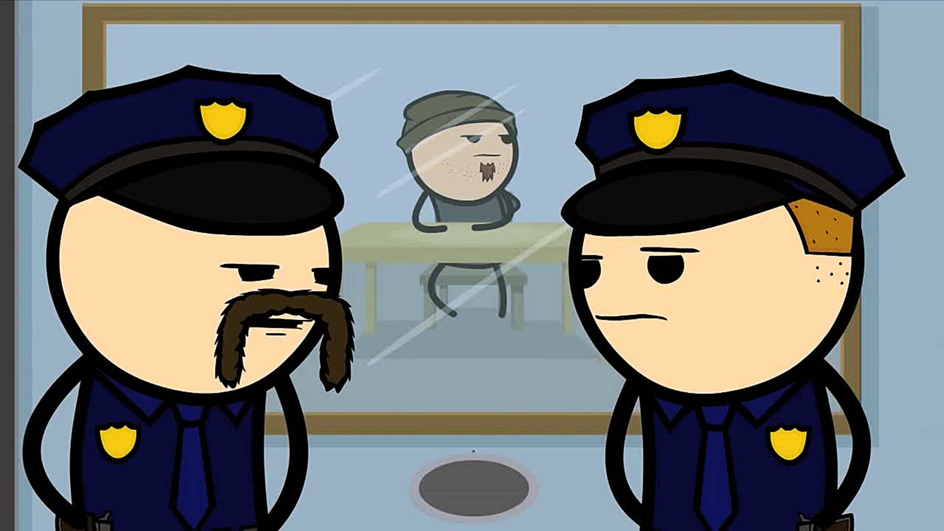 Download Cyanide And Happiness Interrogation Wallpaper